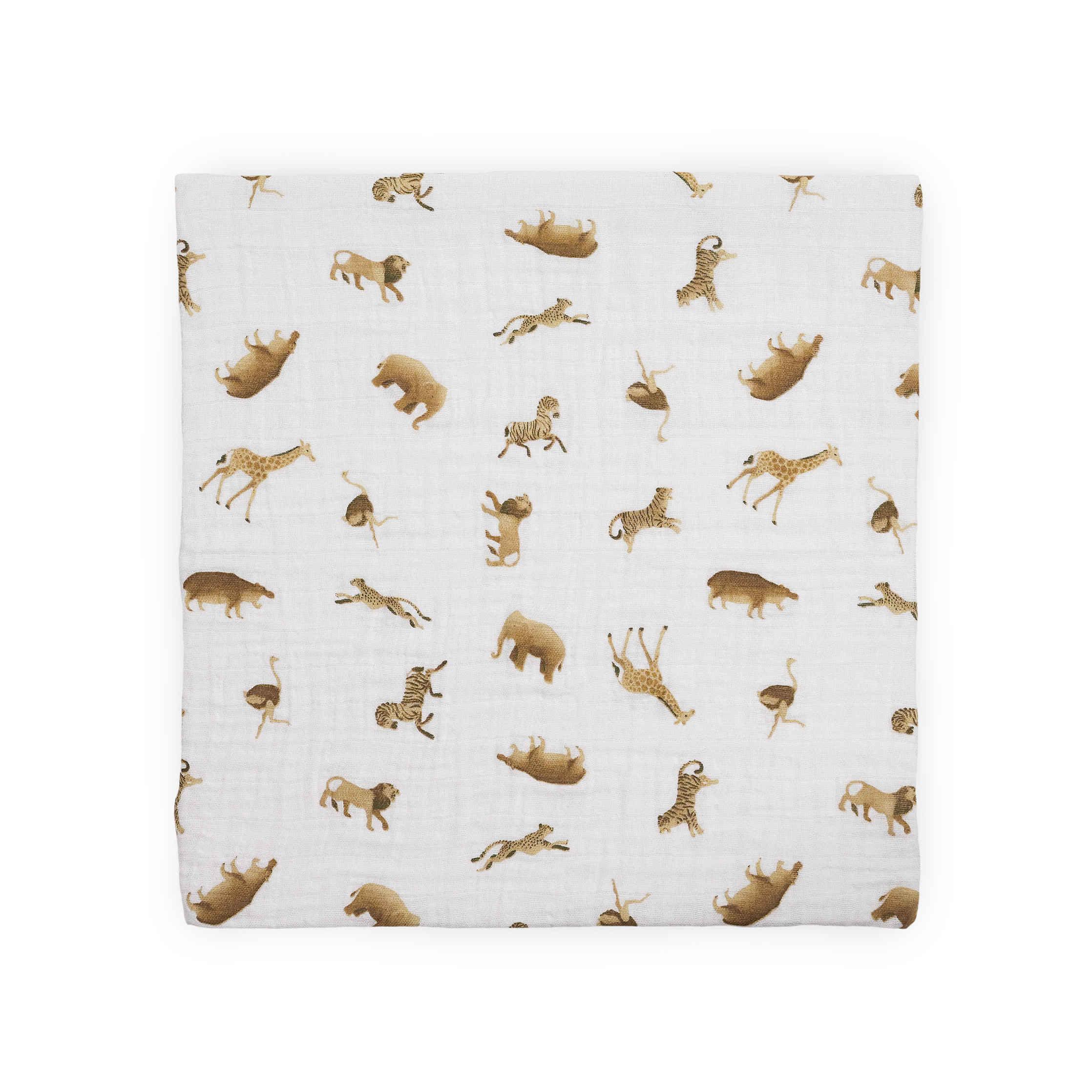 Organic Cotton Muslin Swaddle Blanket - Animal Crackers