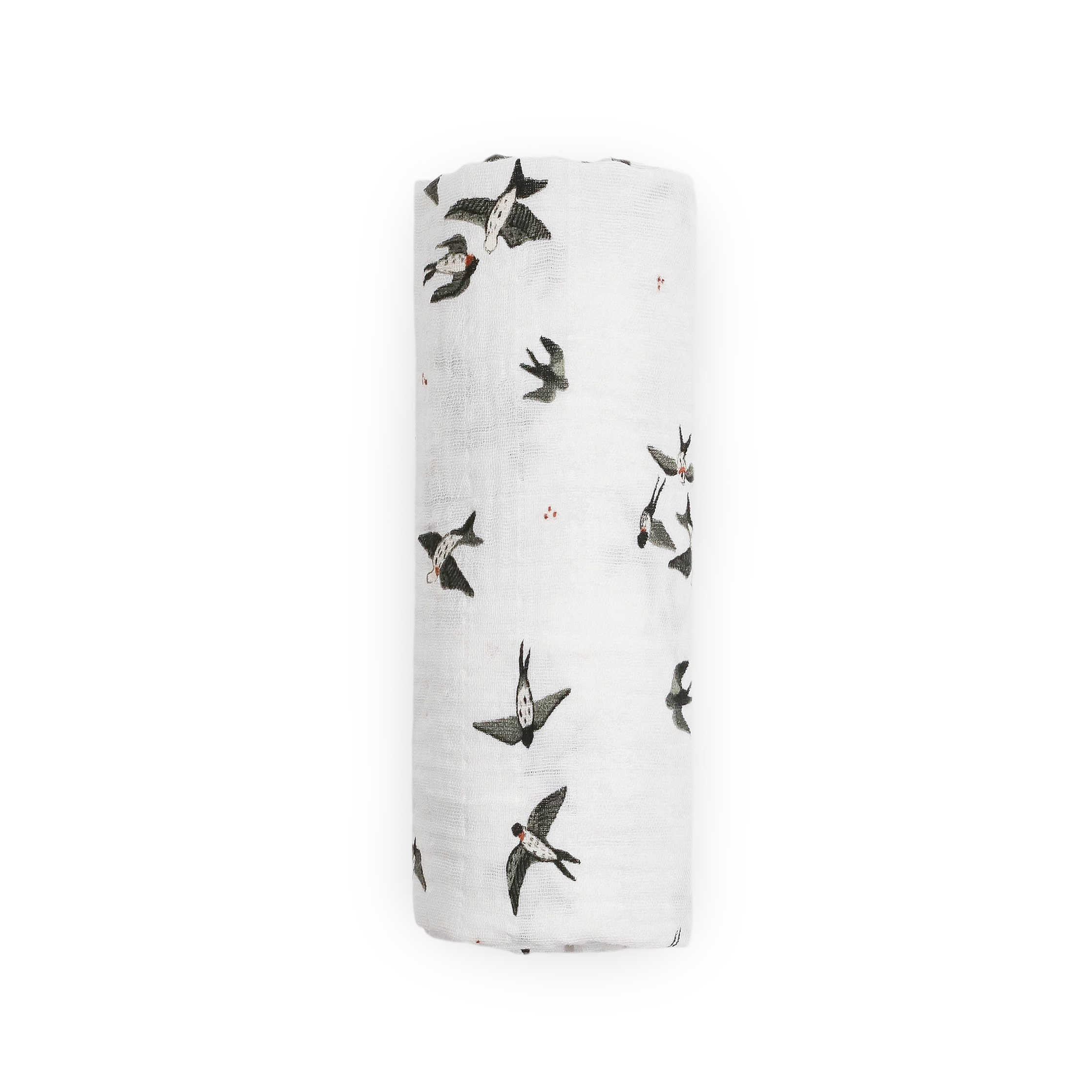 Organic Cotton Muslin Swaddle Blanket - Swallows