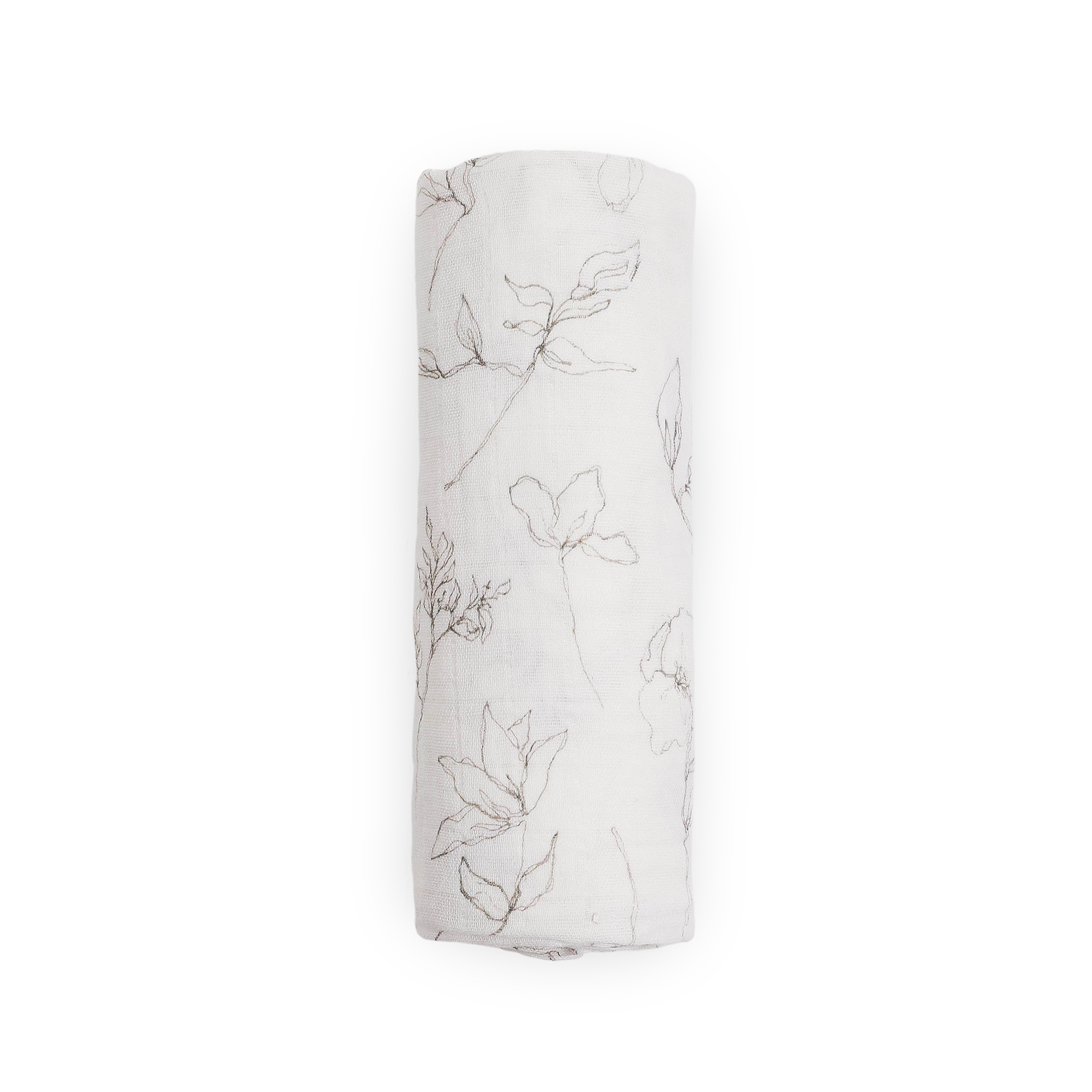 Organic Cotton Muslin Swaddle Blanket - Pencil Floral