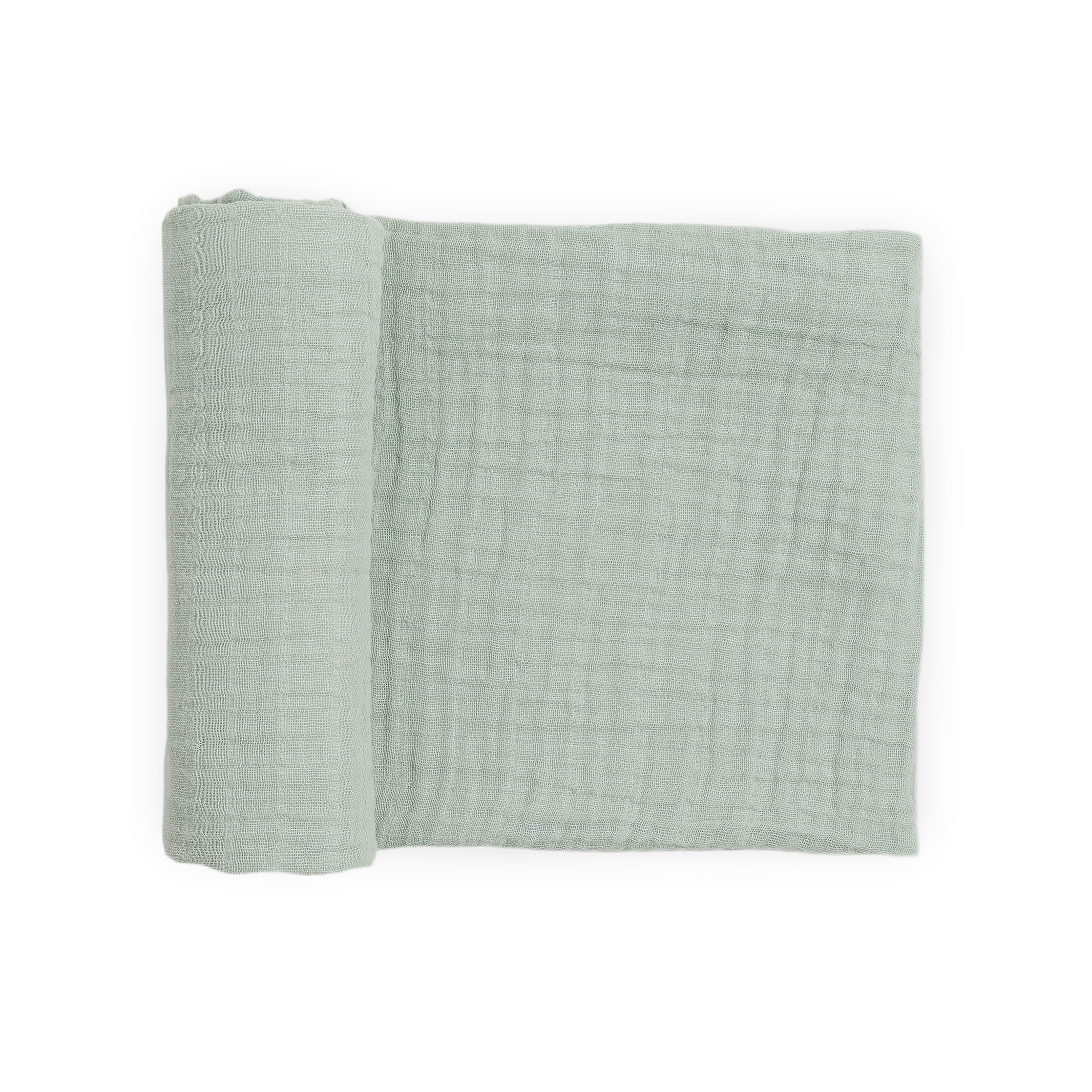 Organic Cotton Muslin Swaddle Blanket - White Sage