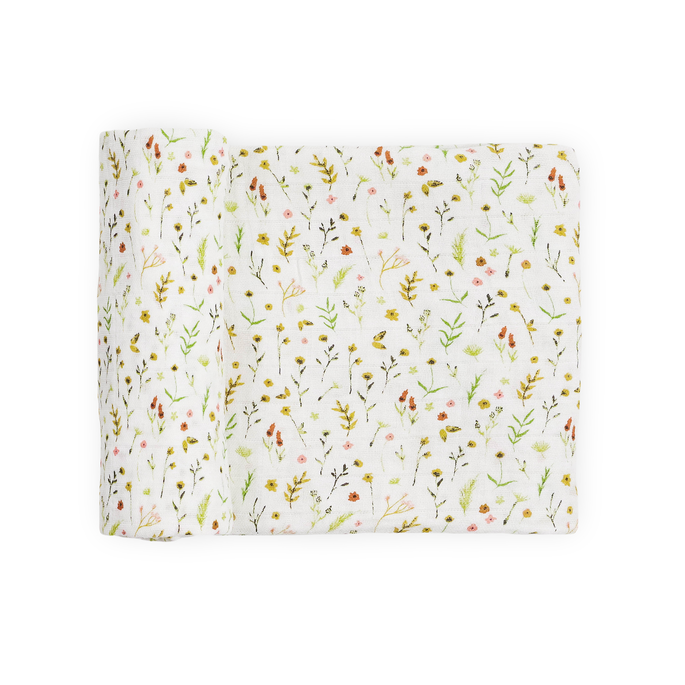 Organic Cotton Muslin Swaddle Blanket - Floral Field