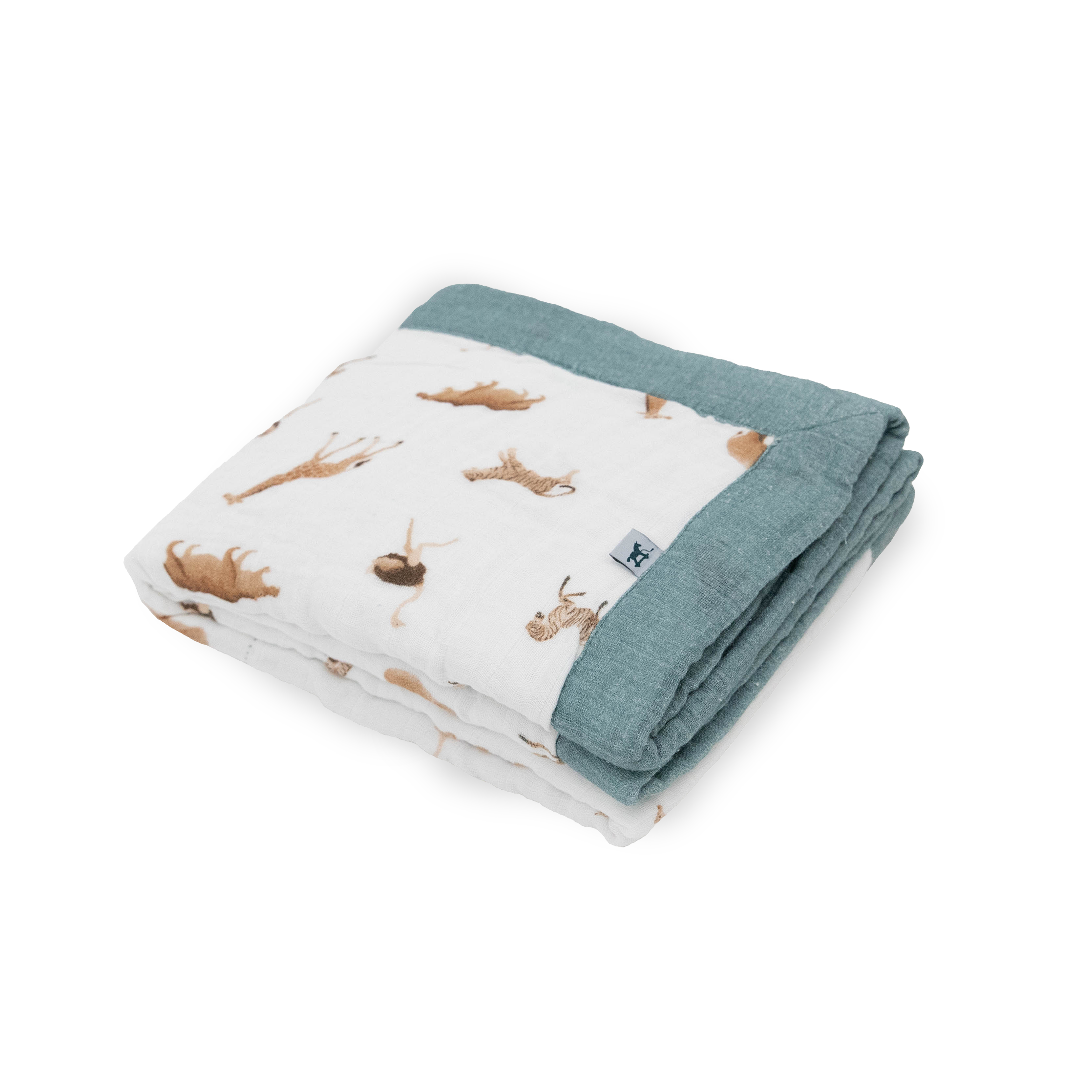 Organic Cotton Muslin Baby Quilt - Animal Crackers