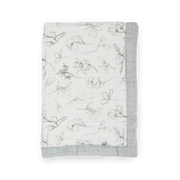Organic Cotton Muslin Baby Quilt - Pencil Floral