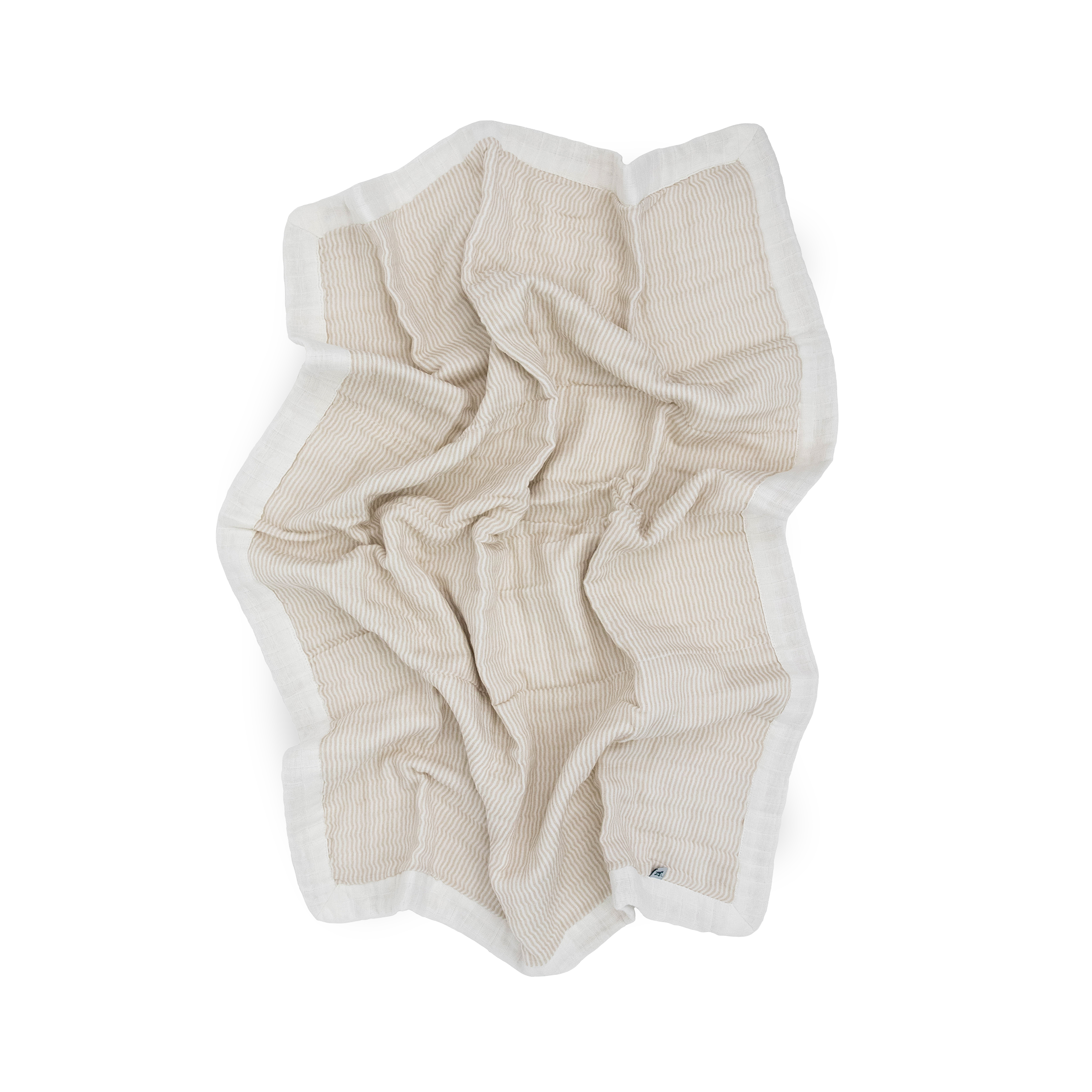 Organic Cotton Muslin Baby Quilt - Sand Stripe