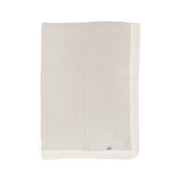 Organic Cotton Muslin Baby Quilt - Sand Stripe