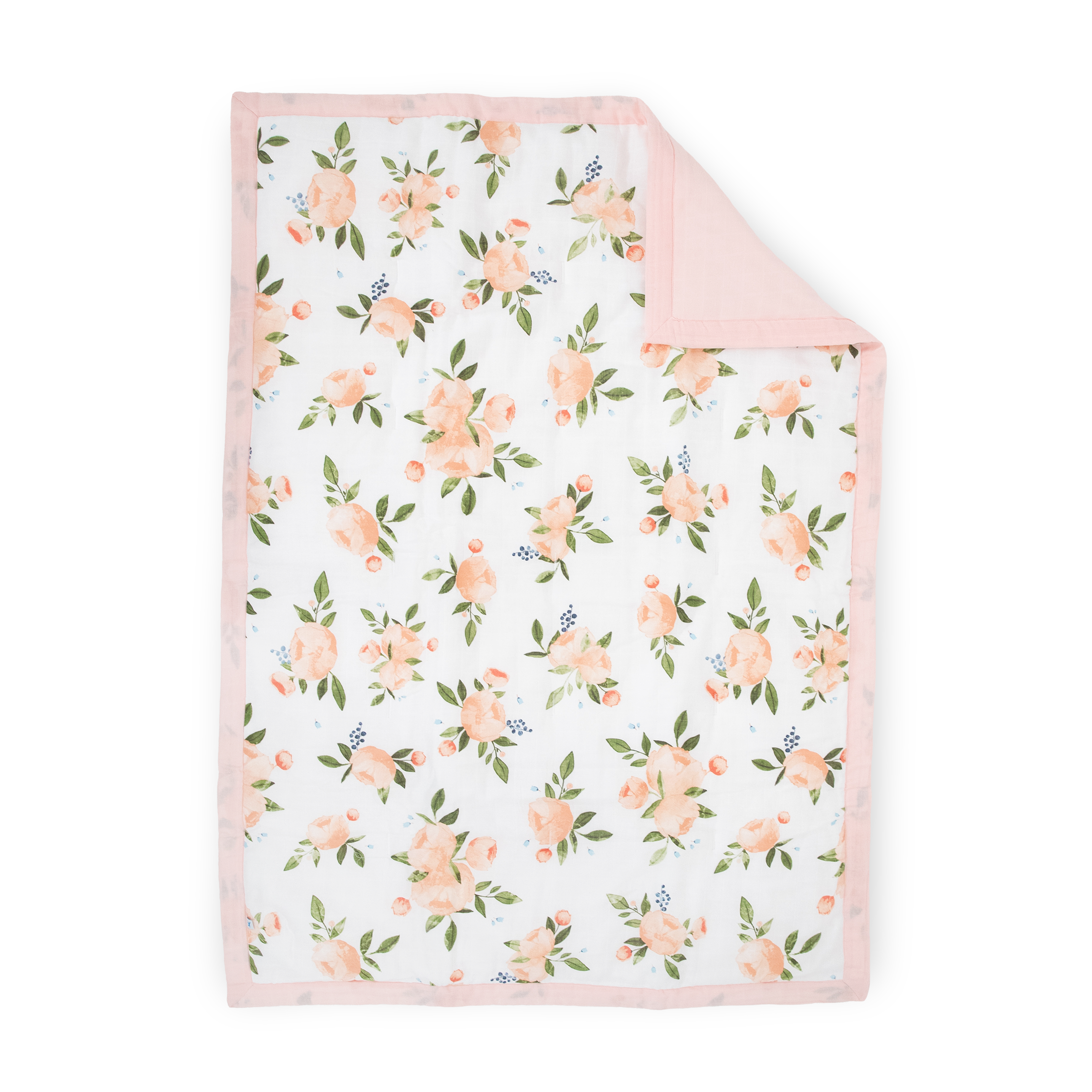 Cotton Muslin Toddler Bedding 3 Piece Set - Watercolor Roses Grande