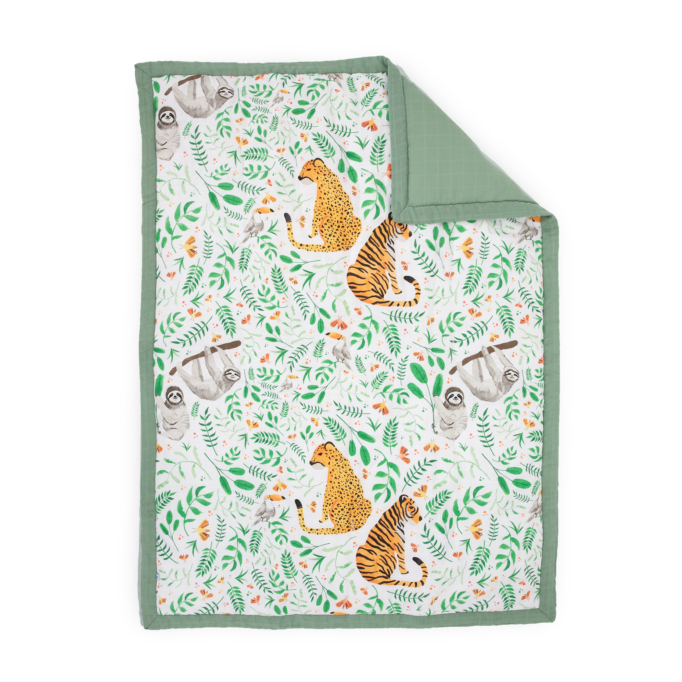 Cotton Muslin Toddler Comforter - Mighty Jungle