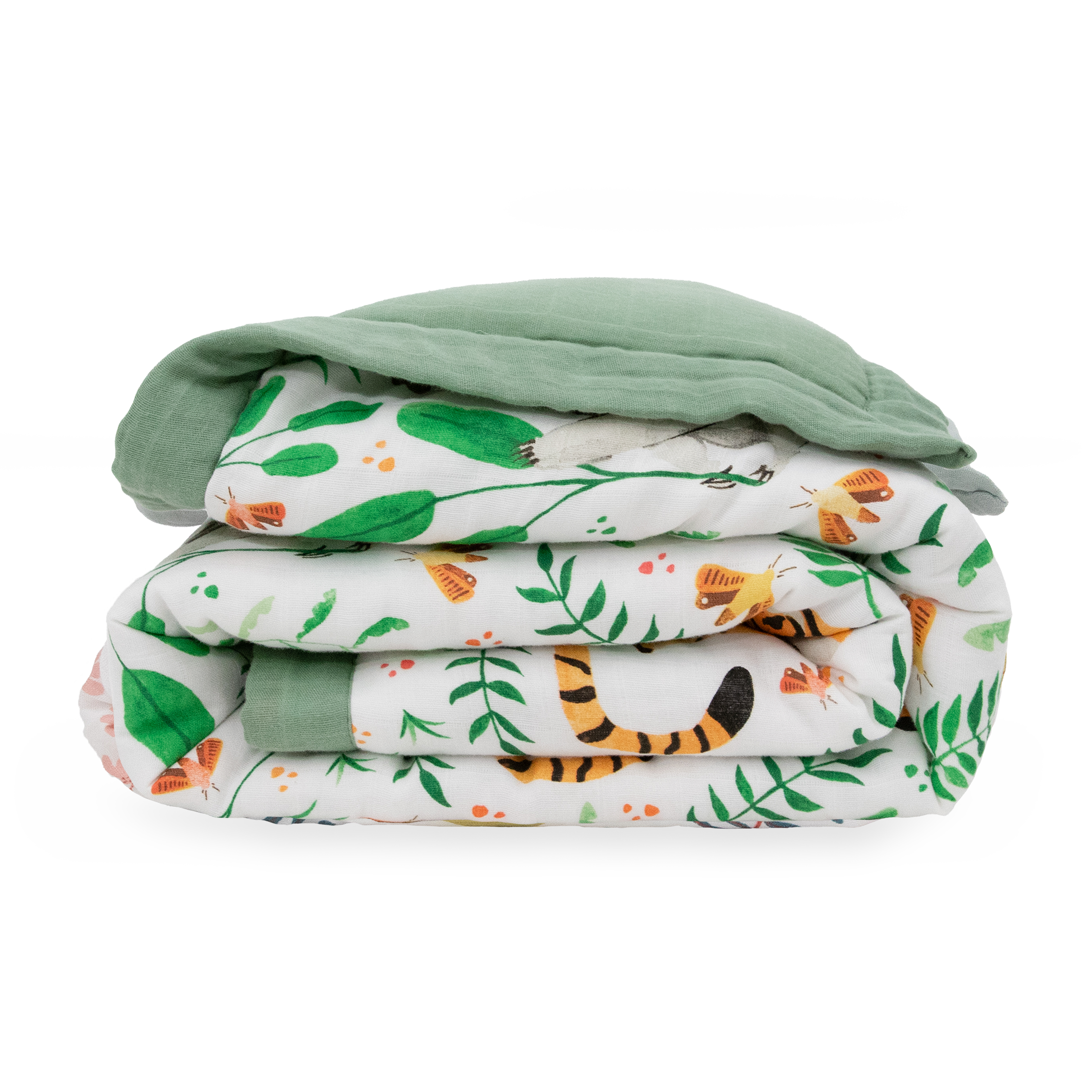 Cotton Muslin Toddler Comforter - Mighty Jungle