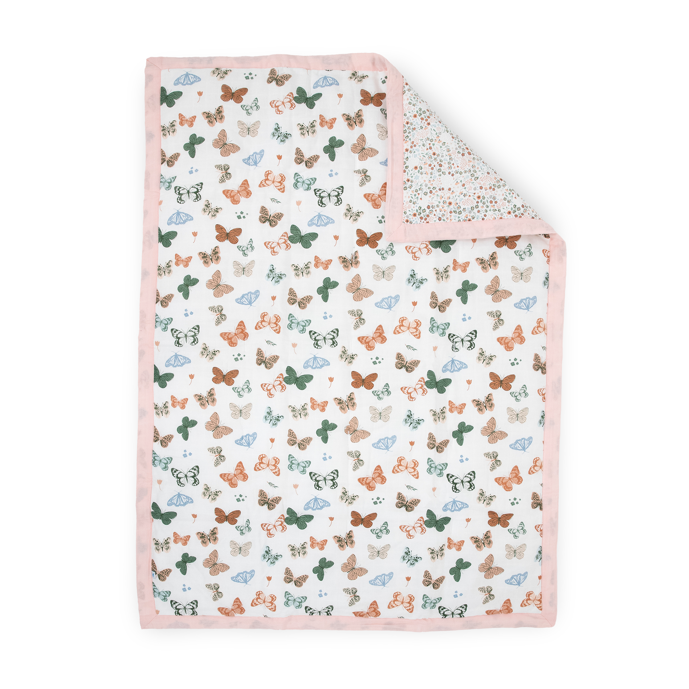 Cotton Muslin Toddler Comforter - Butterflies