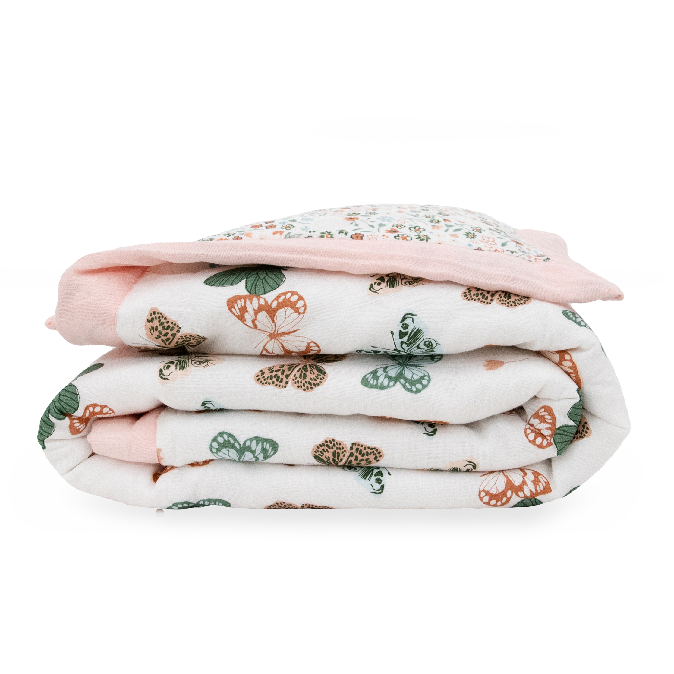 Cotton Muslin Toddler Comforter - Butterflies