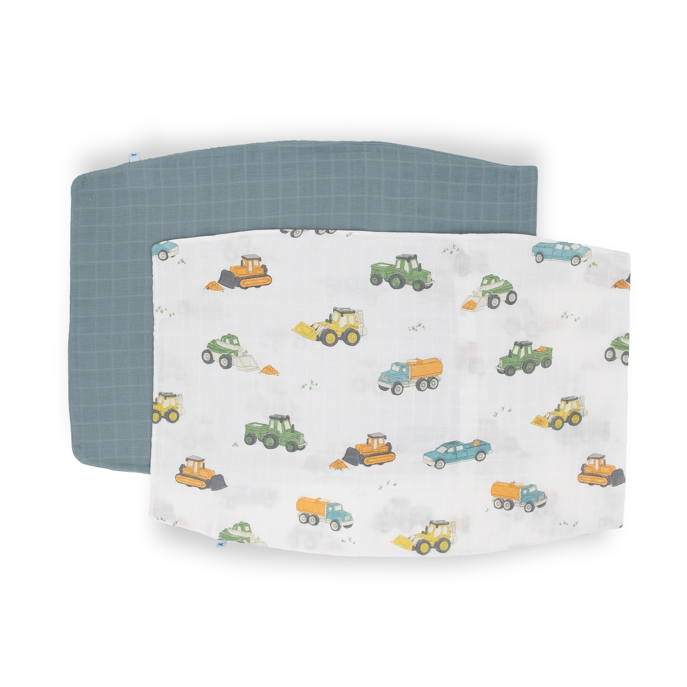 Cotton Muslin Pillowcase 2 Pack - Work Trucks