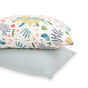 Cotton Muslin Pillowcase 2 Pack - Boho Dino