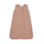 Cotton Muslin Sleep Bag - Mauve Stripe