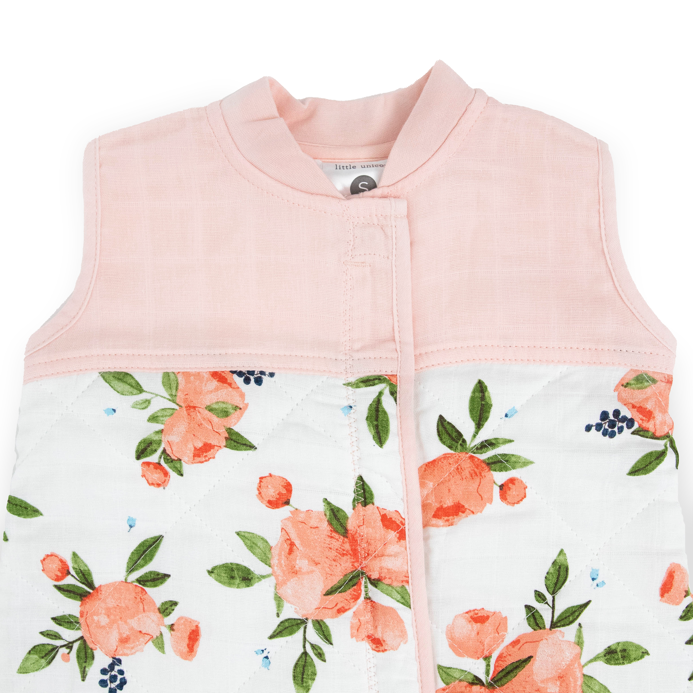 Cotton Muslin Quilted Sleep Bag - Watercolor Roses