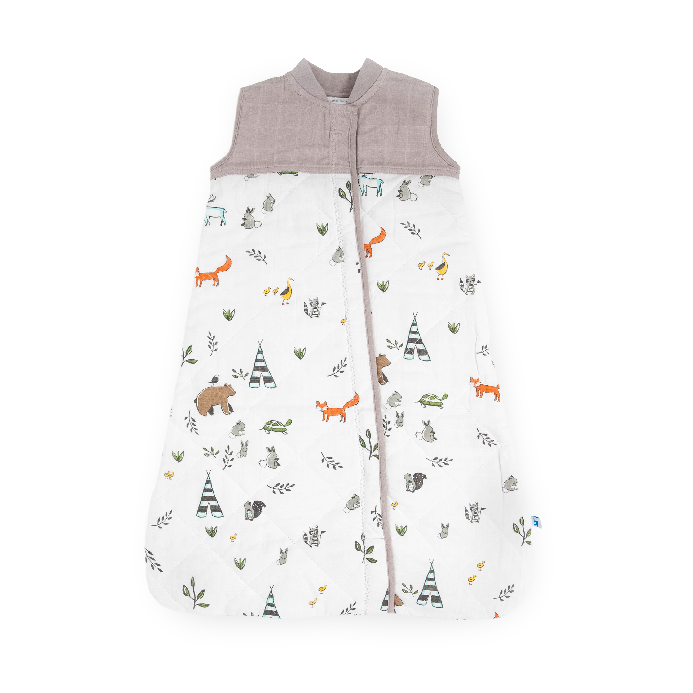 Cotton Muslin Quilted Sleep Bag - Forest Friends