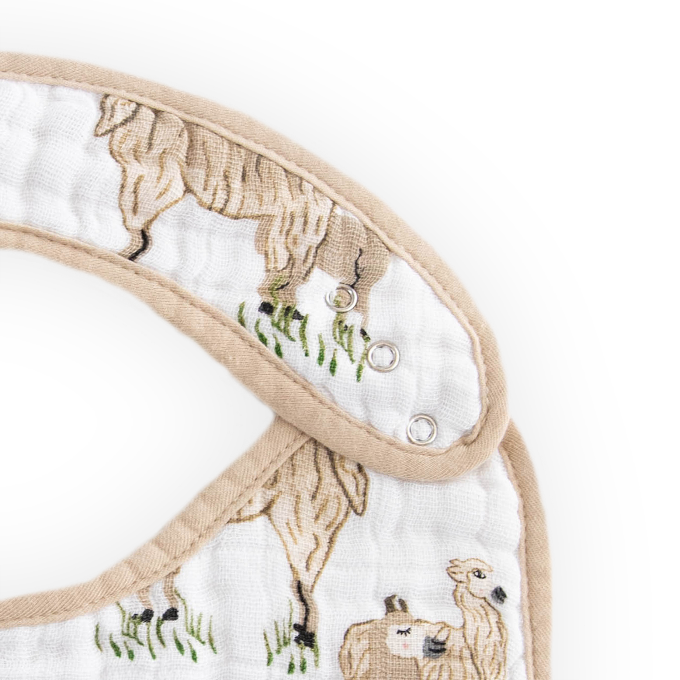 Cotton Muslin Classic Bib 3 Pack - Llama Llama