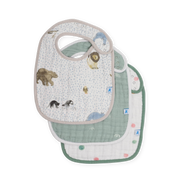 Cotton Muslin Classic Bib 3 Pack - Party Animals