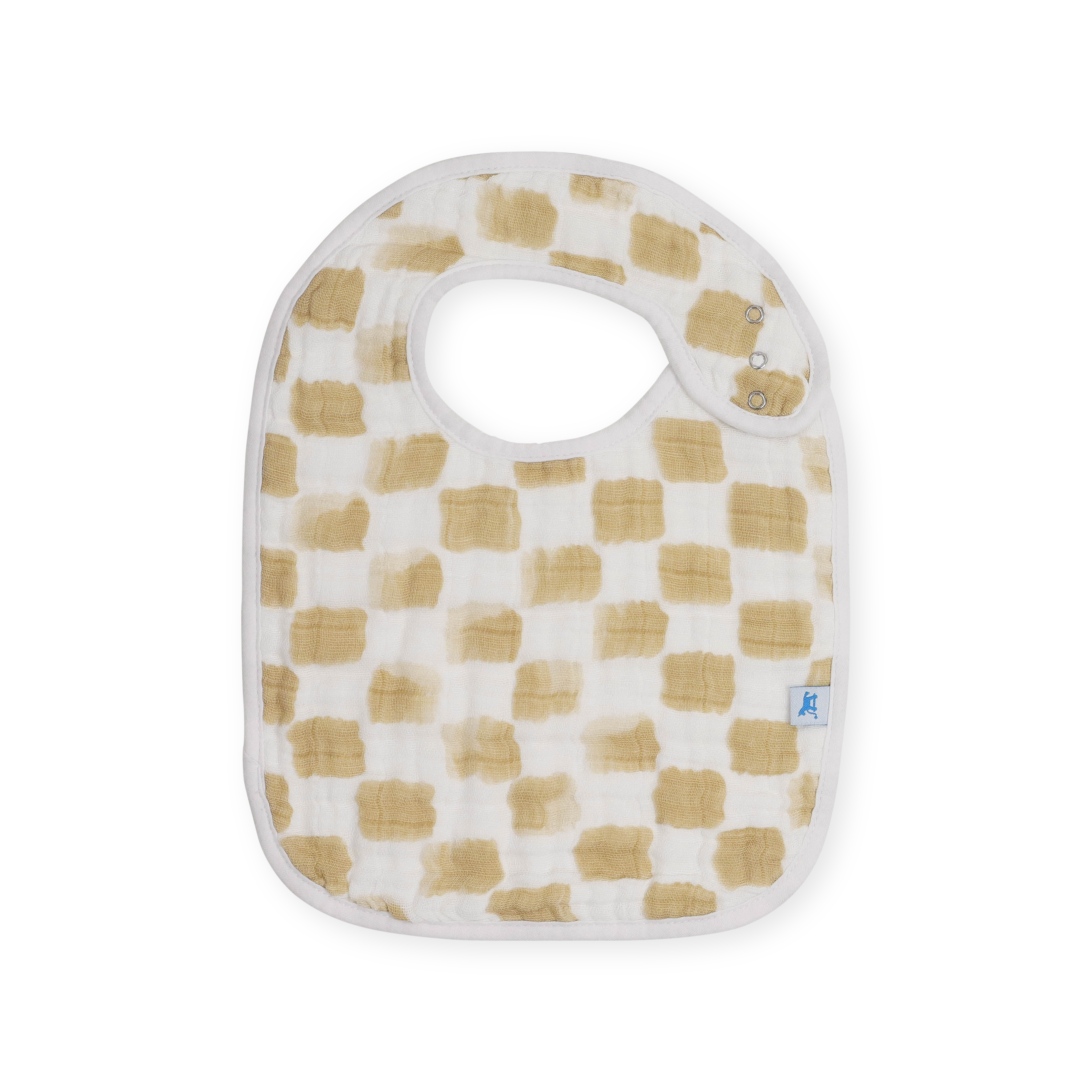 Cotton Muslin Classic Bib 3 Pack - Adobe Checker