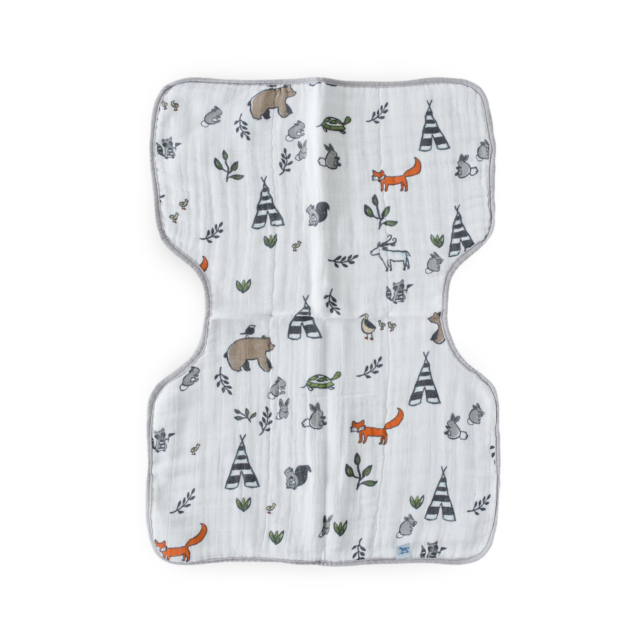 Cotton Muslin Burp Cloth - Forest Friends