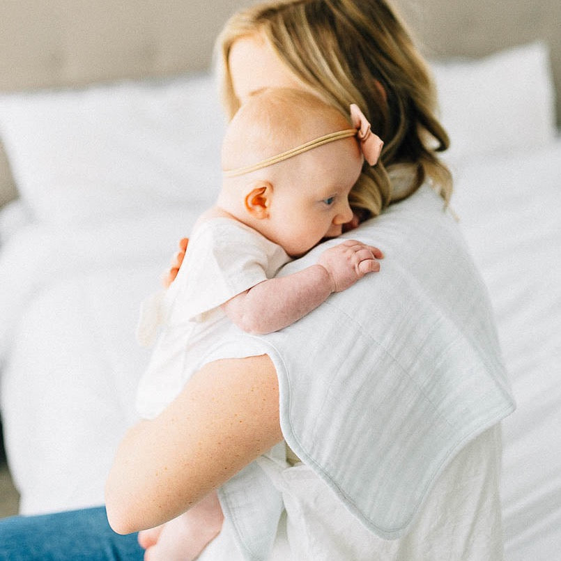 Cotton Muslin Burp Cloth 2 Pack - White