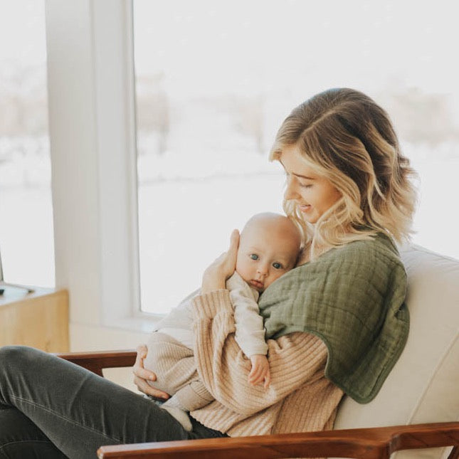 Cotton Muslin Burp Cloth 2 Pack - Fern