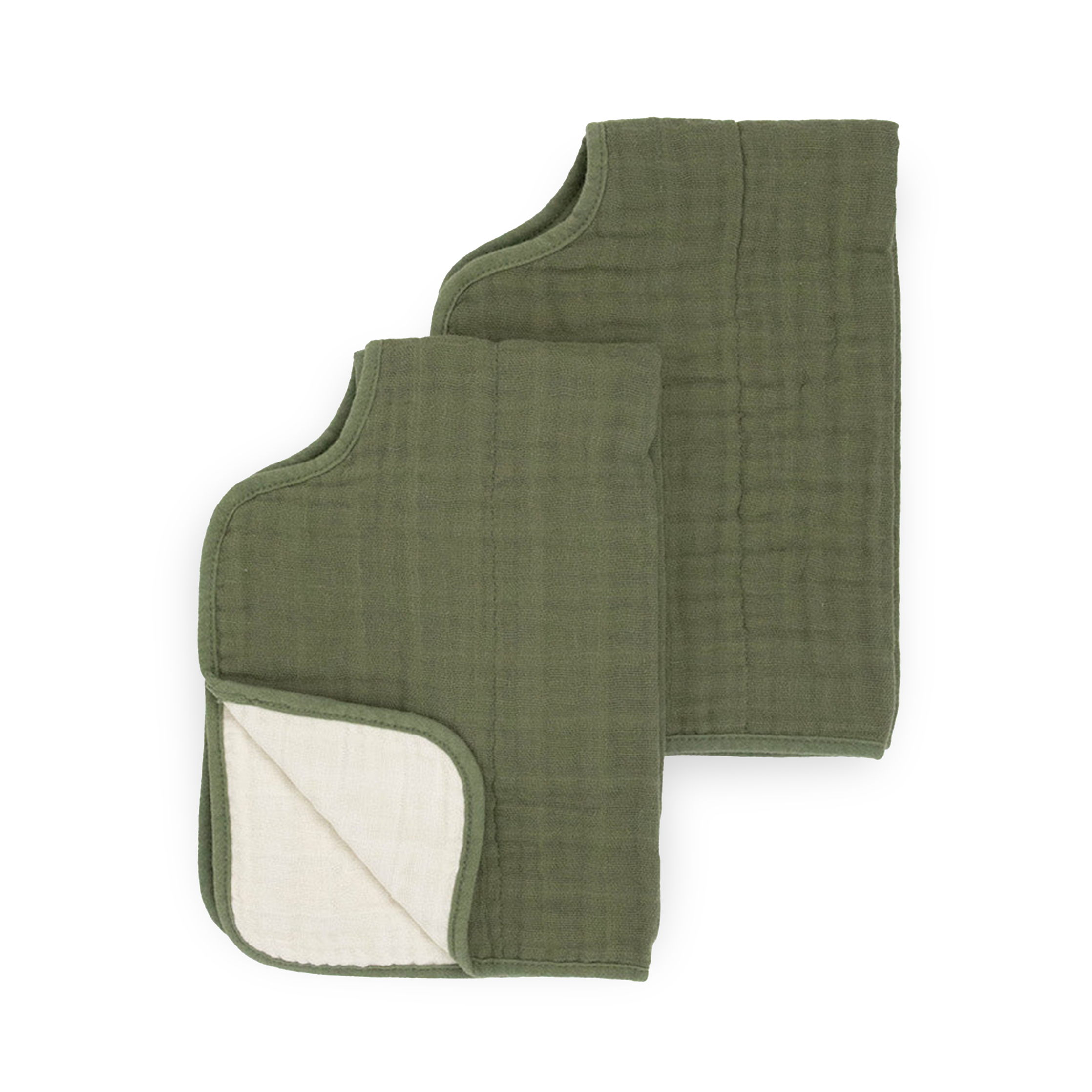 Cotton Muslin Burp Cloth 2 Pack - Fern
