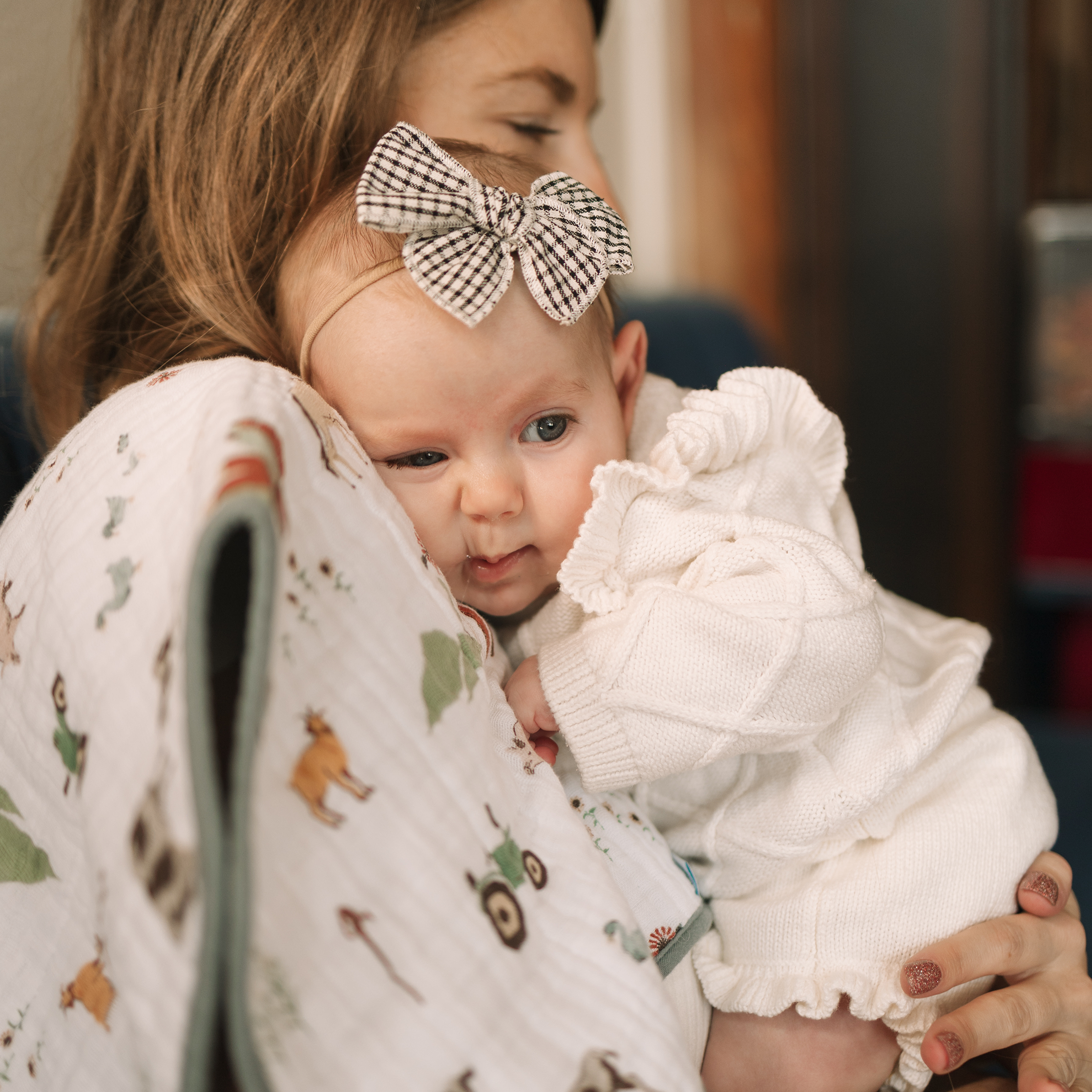 Cotton Muslin Burp Cloth 2 Pack - Farmyard