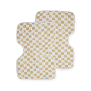 Cotton Muslin Burp Cloth 2 Pack - Adobe Checker