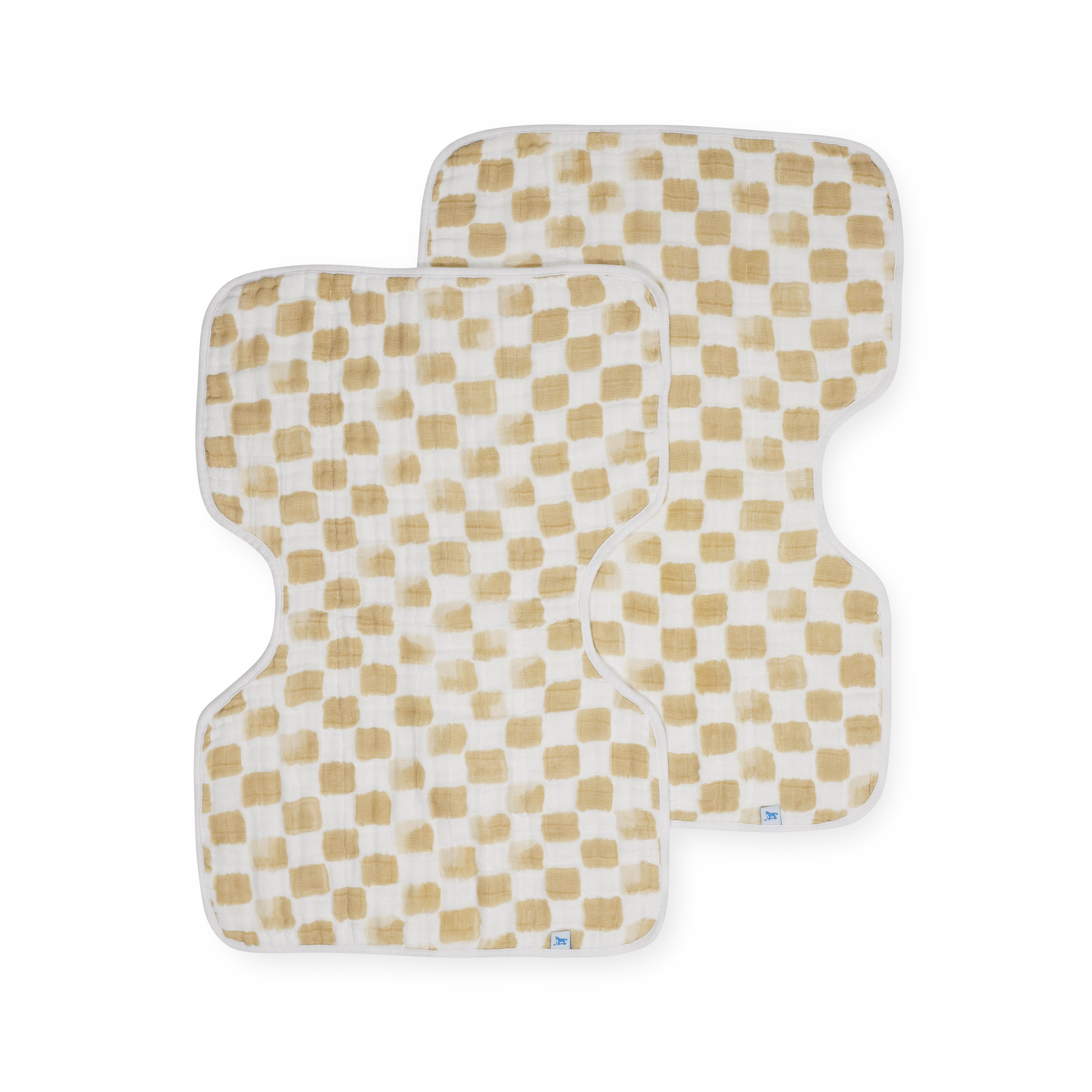 Cotton Muslin Burp Cloth 2 Pack - Adobe Checker
