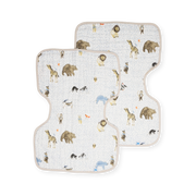 Cotton Muslin Burp Cloth 2 Pack - Party Animals