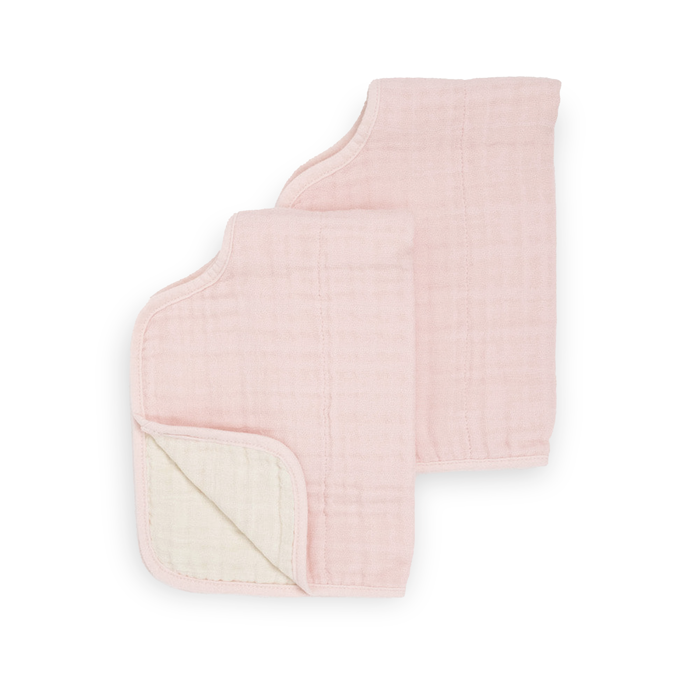 Cotton Muslin Burp Cloth 2 Pack - Light Pink