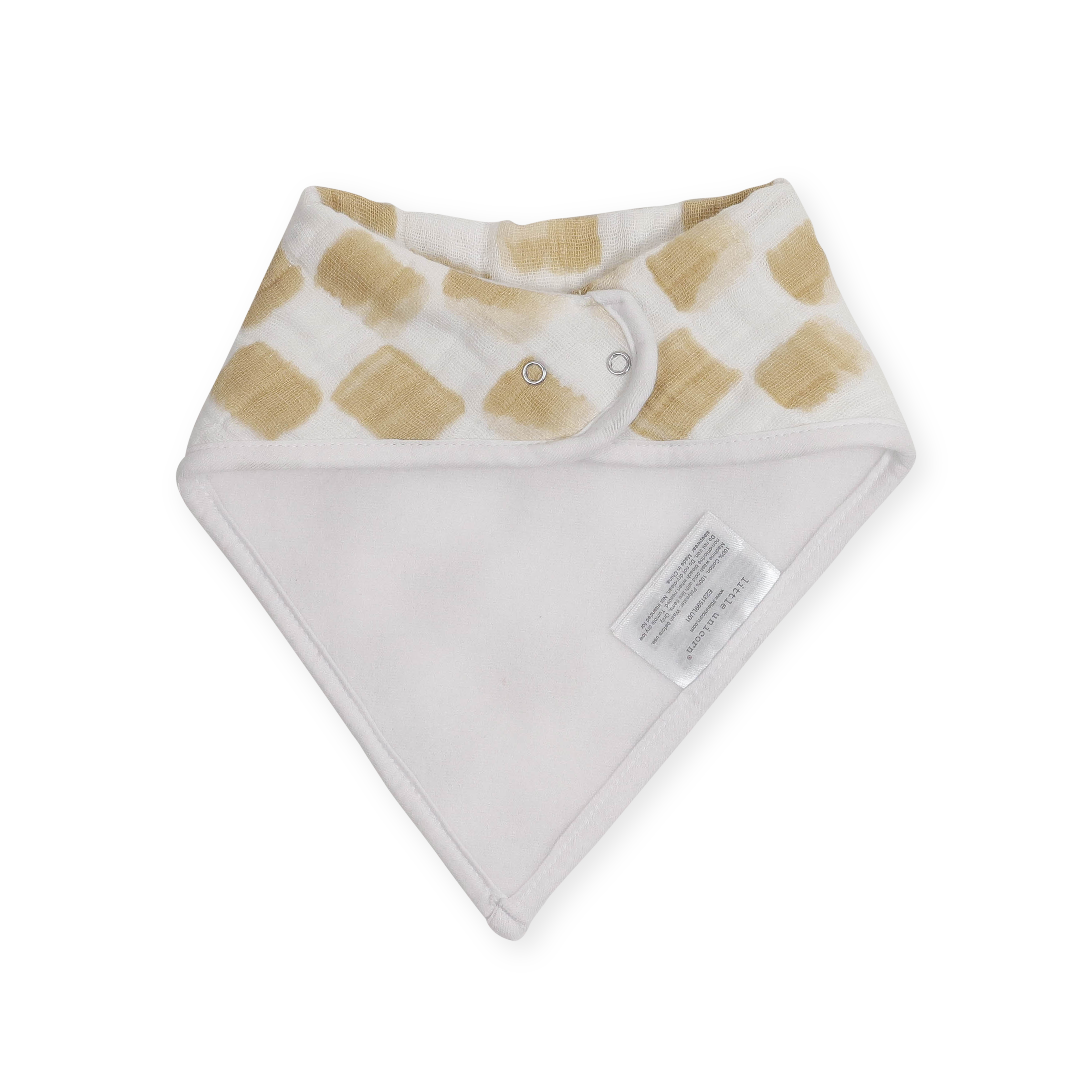 Cotton Muslin + Fleece Bandana Bib 4 Pack - Adobe Checker