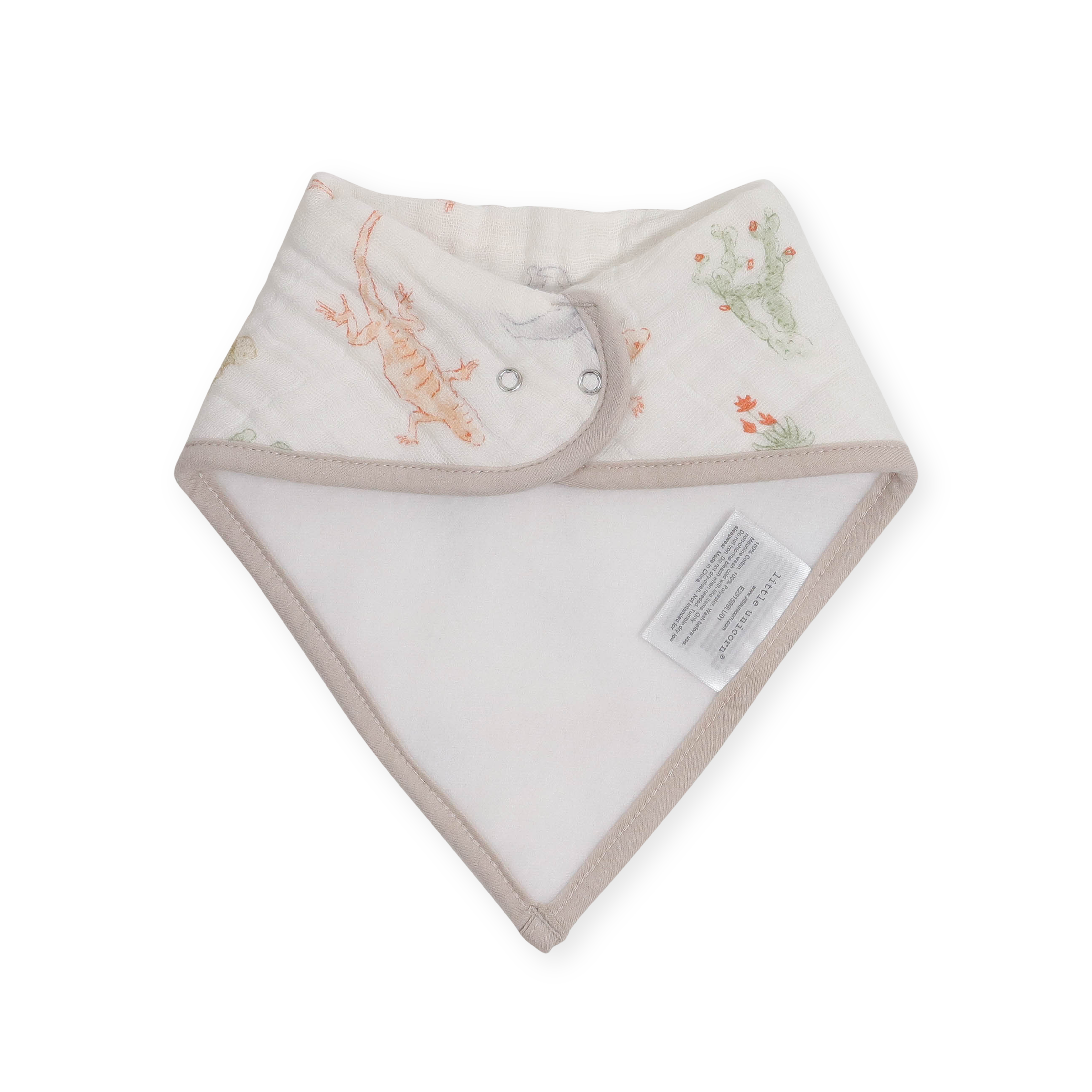 Cotton Muslin + Fleece Bandana Bib 4 Pack - Adobe Checker