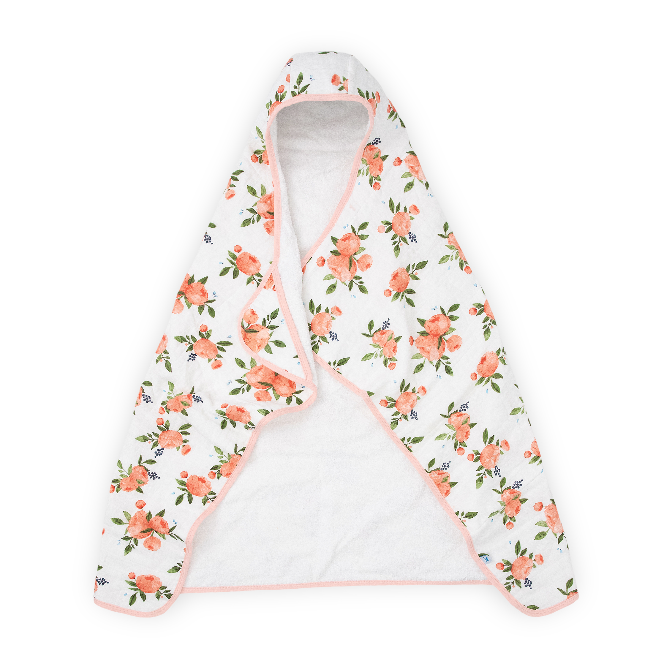 Toddler Hooded Towel - Watercolor Roses