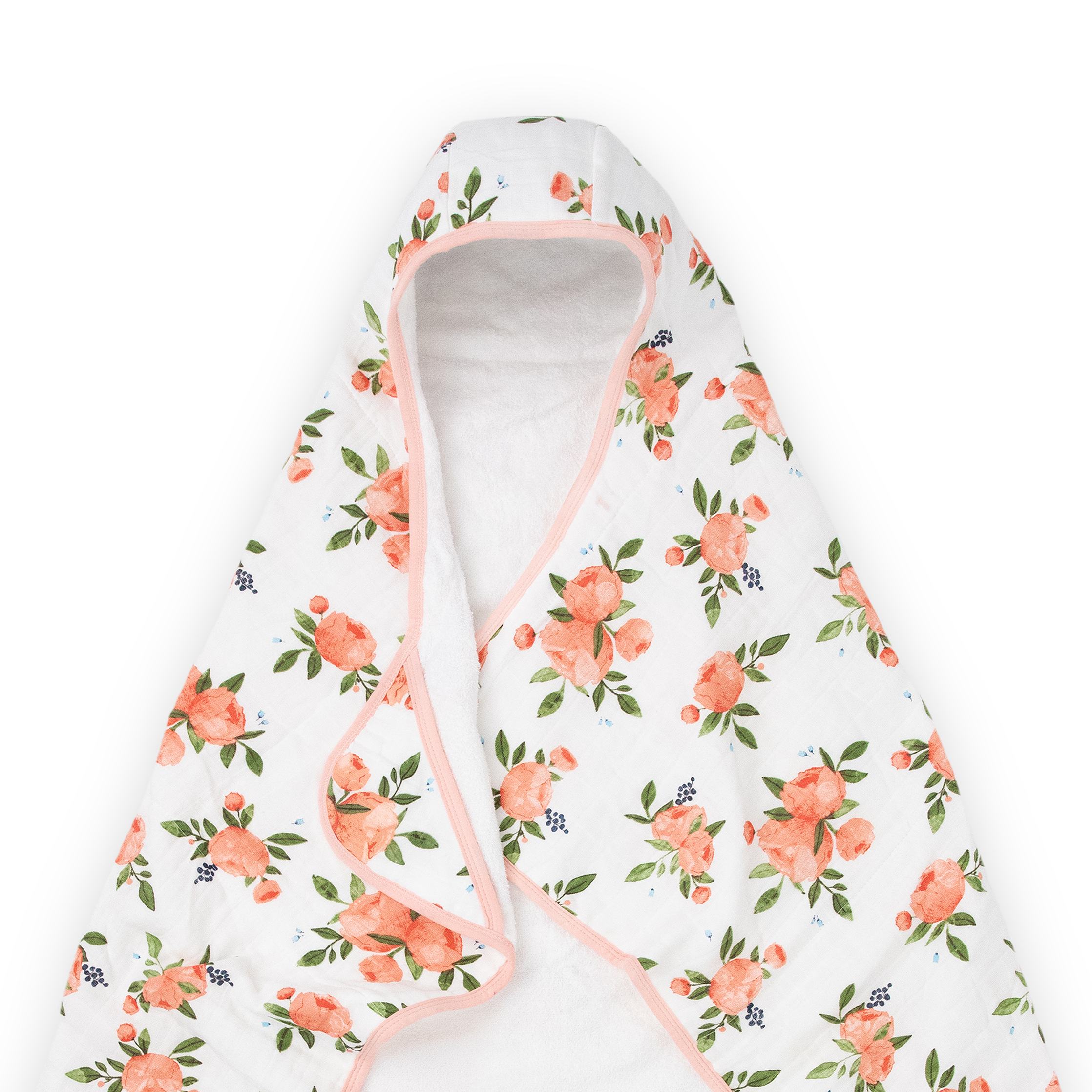 Toddler Hooded Towel - Watercolor Roses