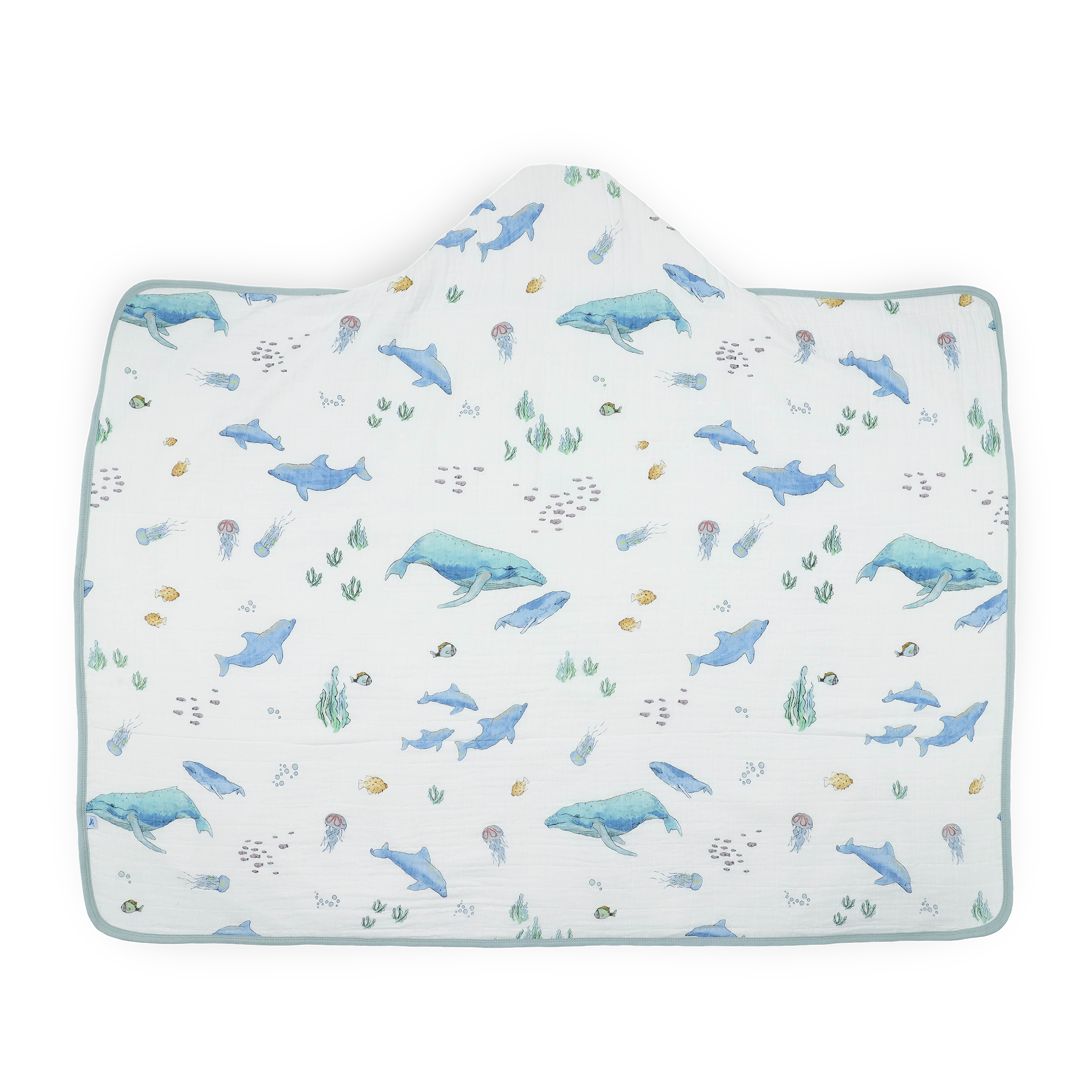 Toddler Hooded Towel - Whales