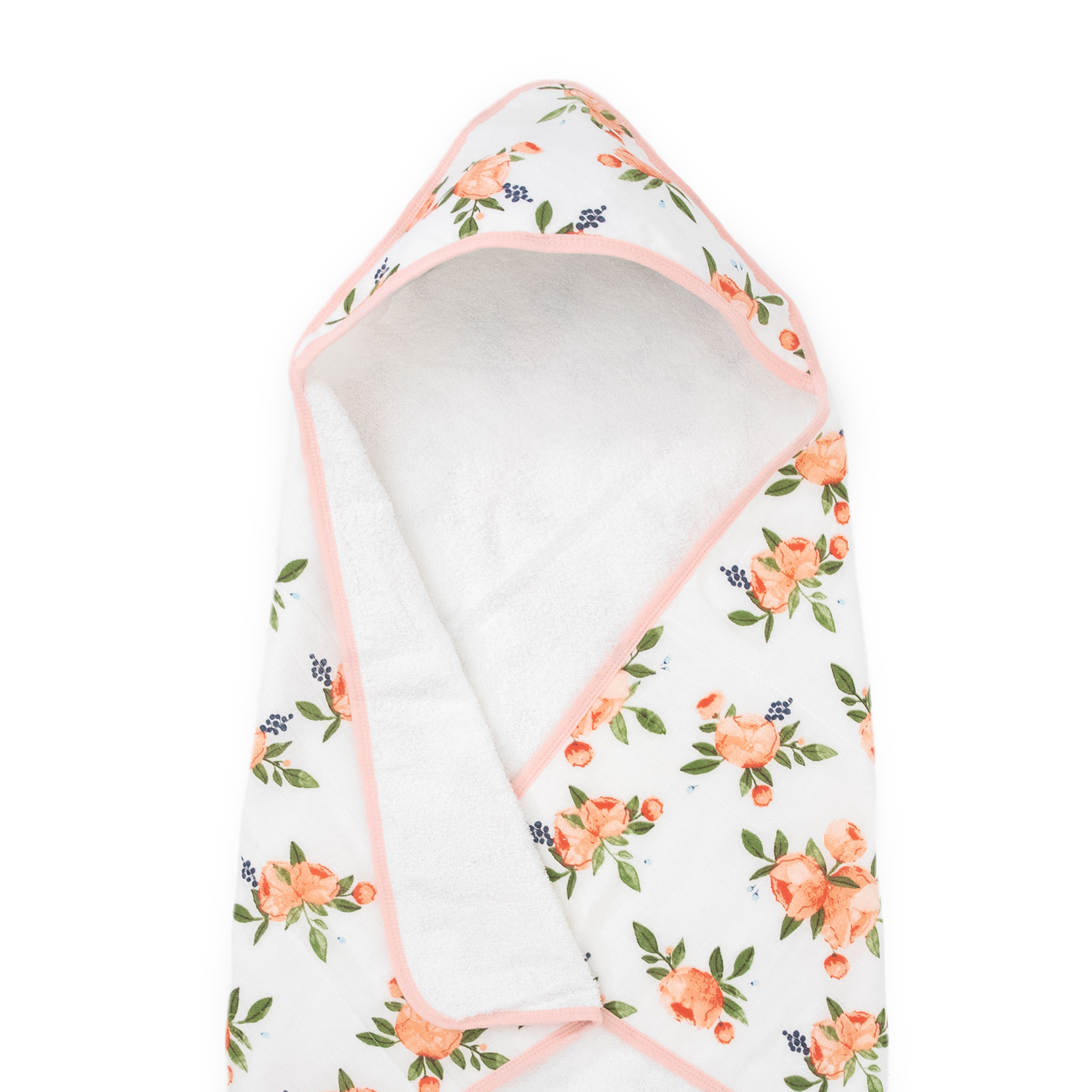 Infant Hooded Towel - Watercolor Roses