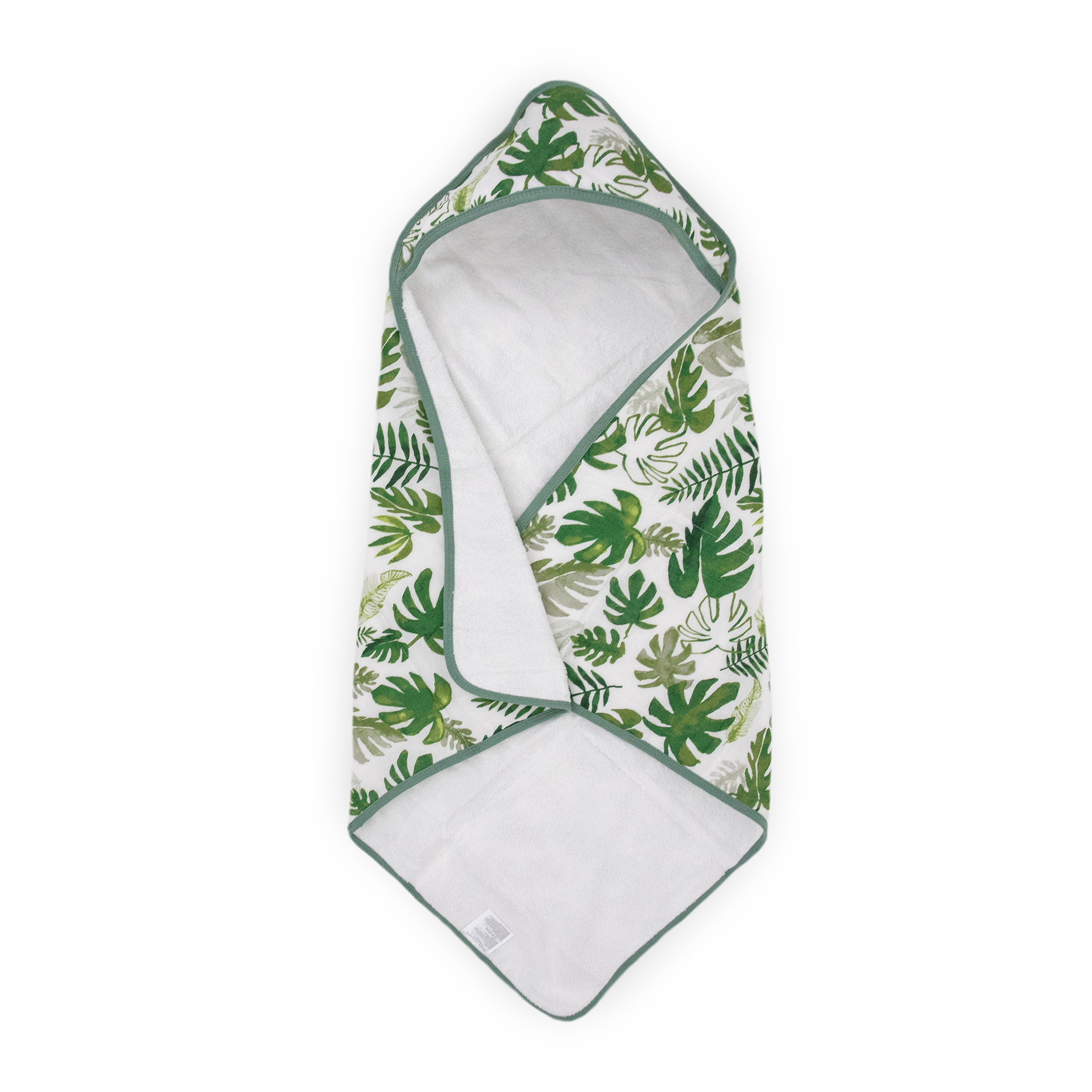 Infant Hooded Towel - Tropical Leaf