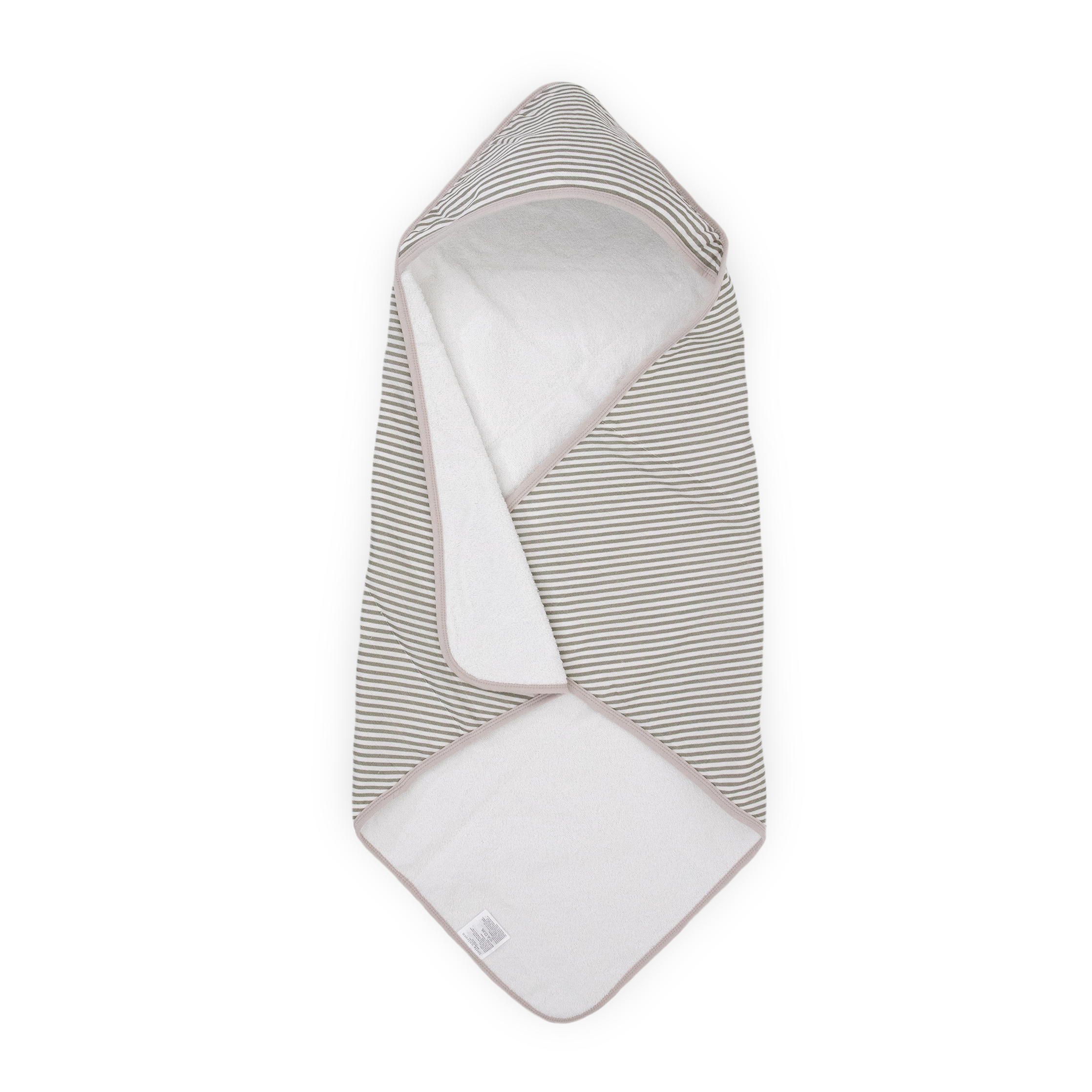 Infant Hooded Towel - Grey Stripe