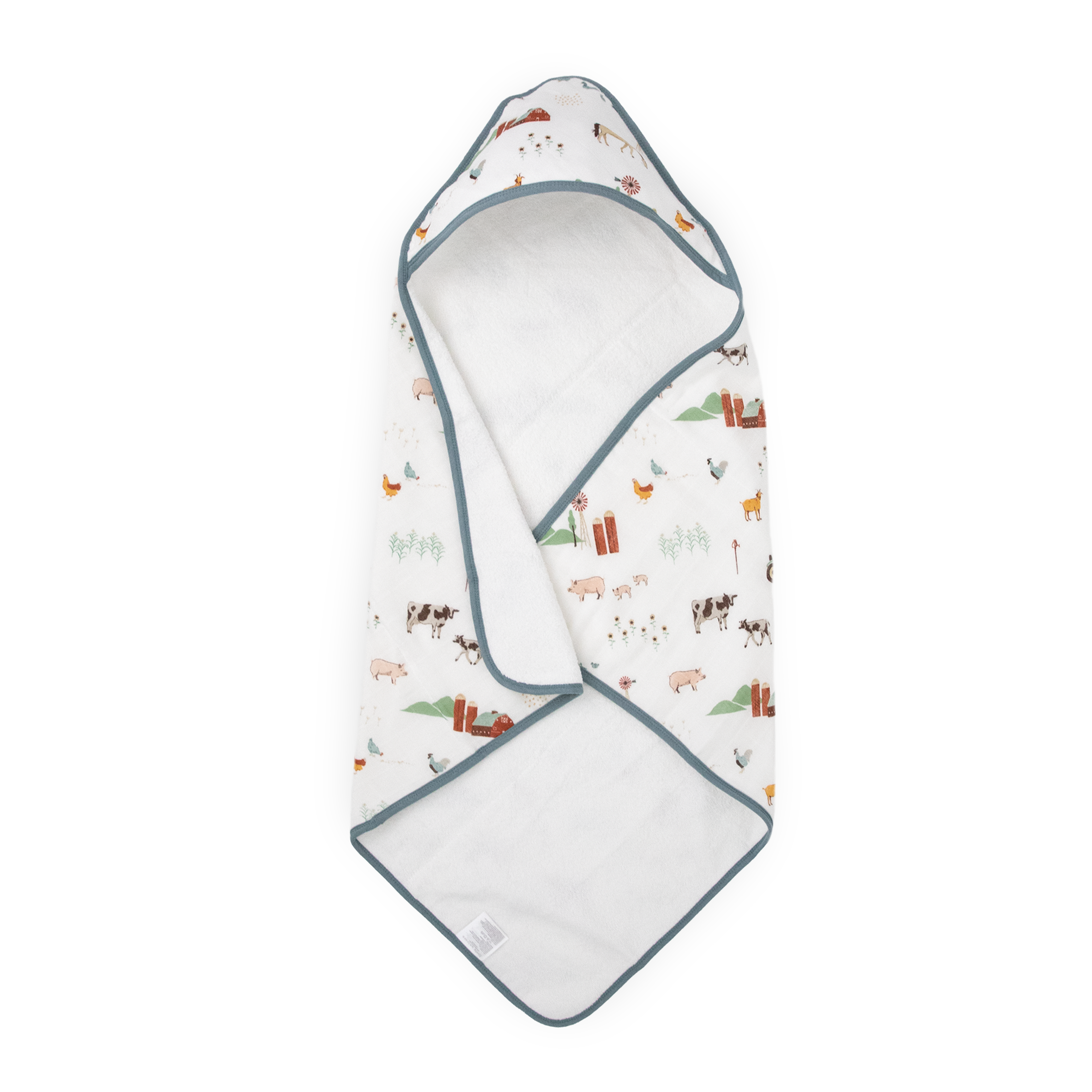 Infant Hooded Towel - Farmyard