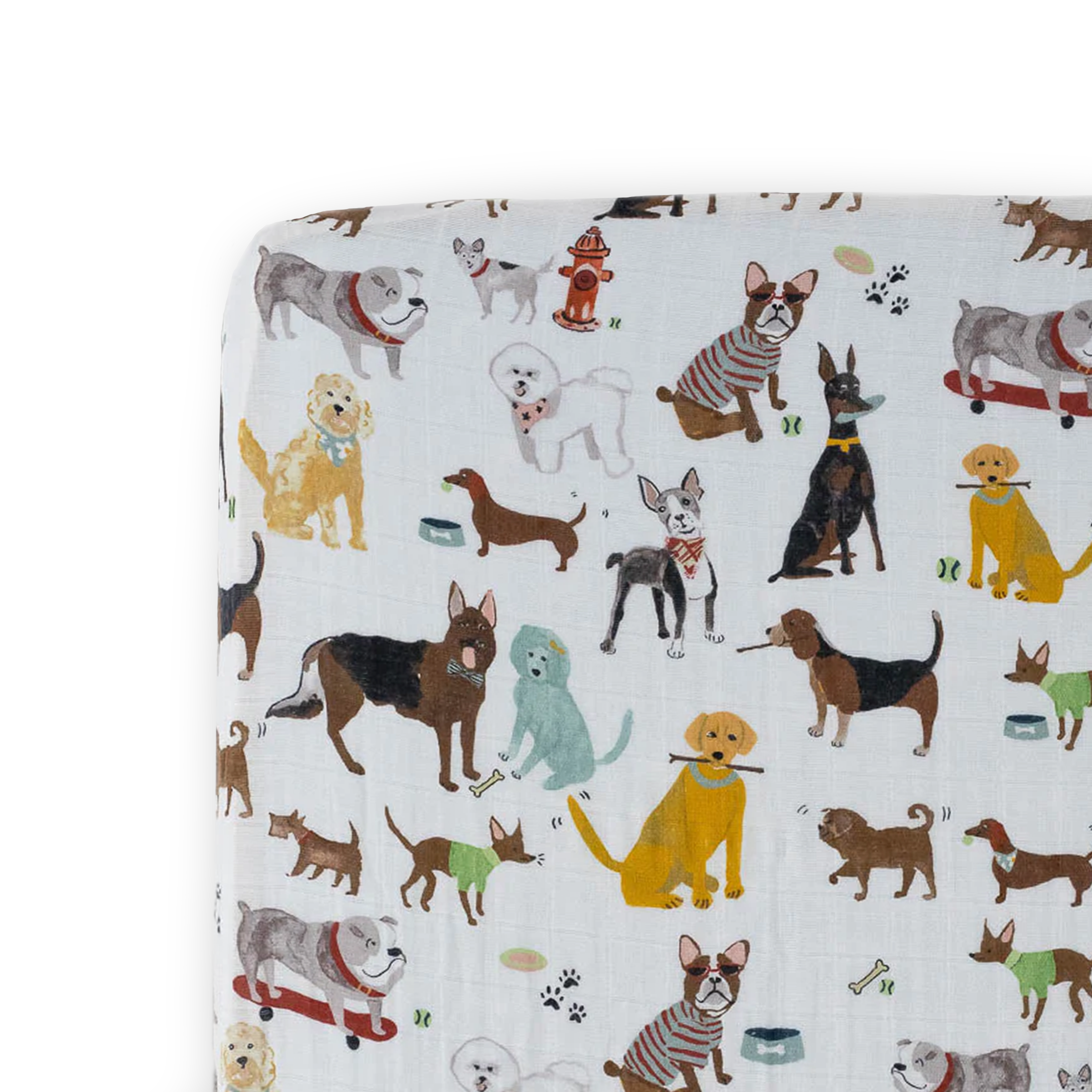 Cotton Muslin Crib Sheet - Woof
