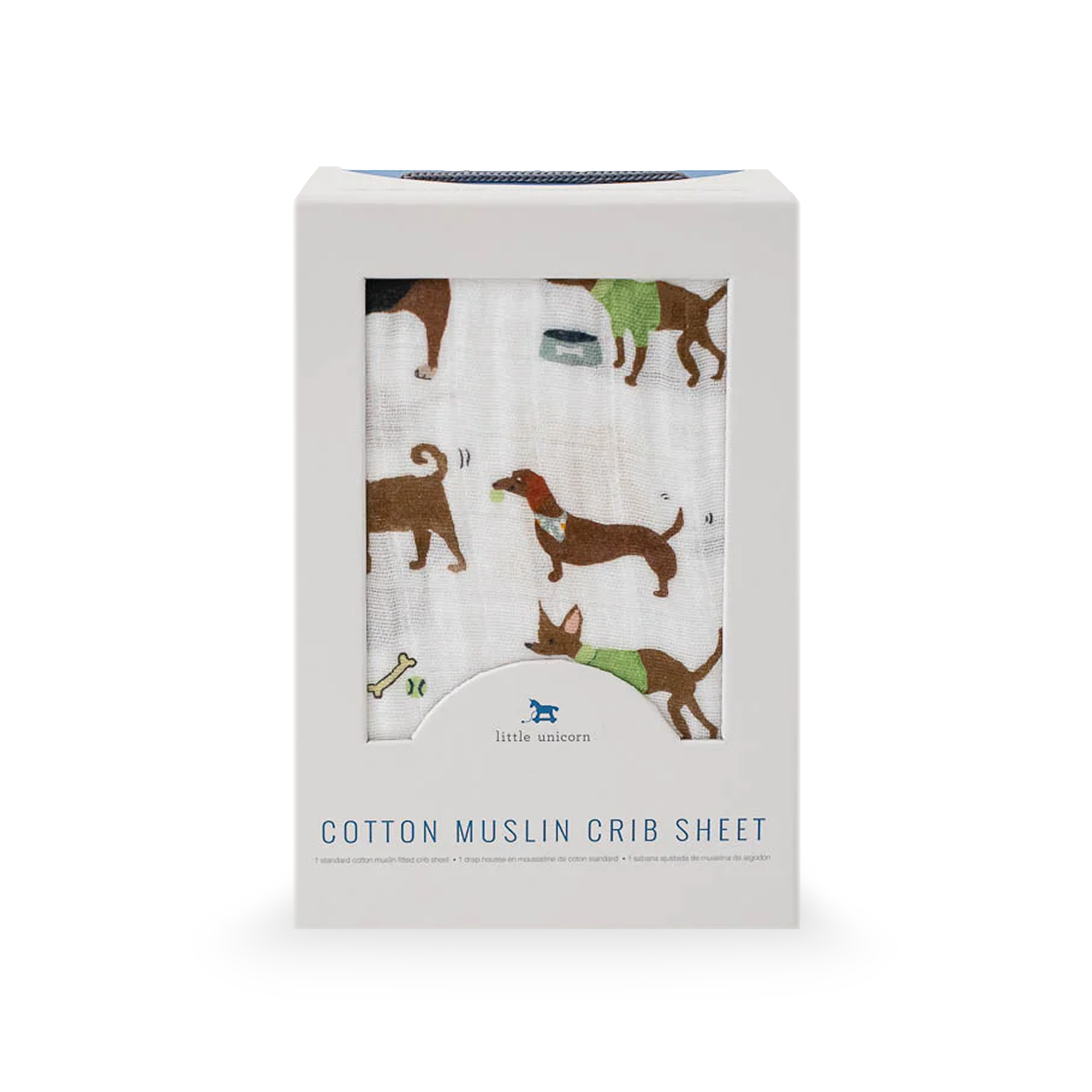 Cotton Muslin Crib Sheet - Woof