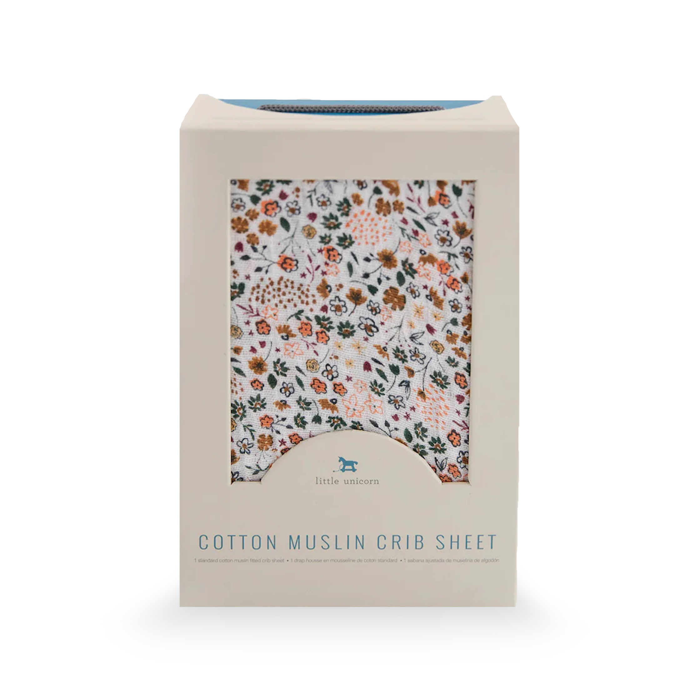 Cotton Muslin Crib Sheet - Pressed Petals