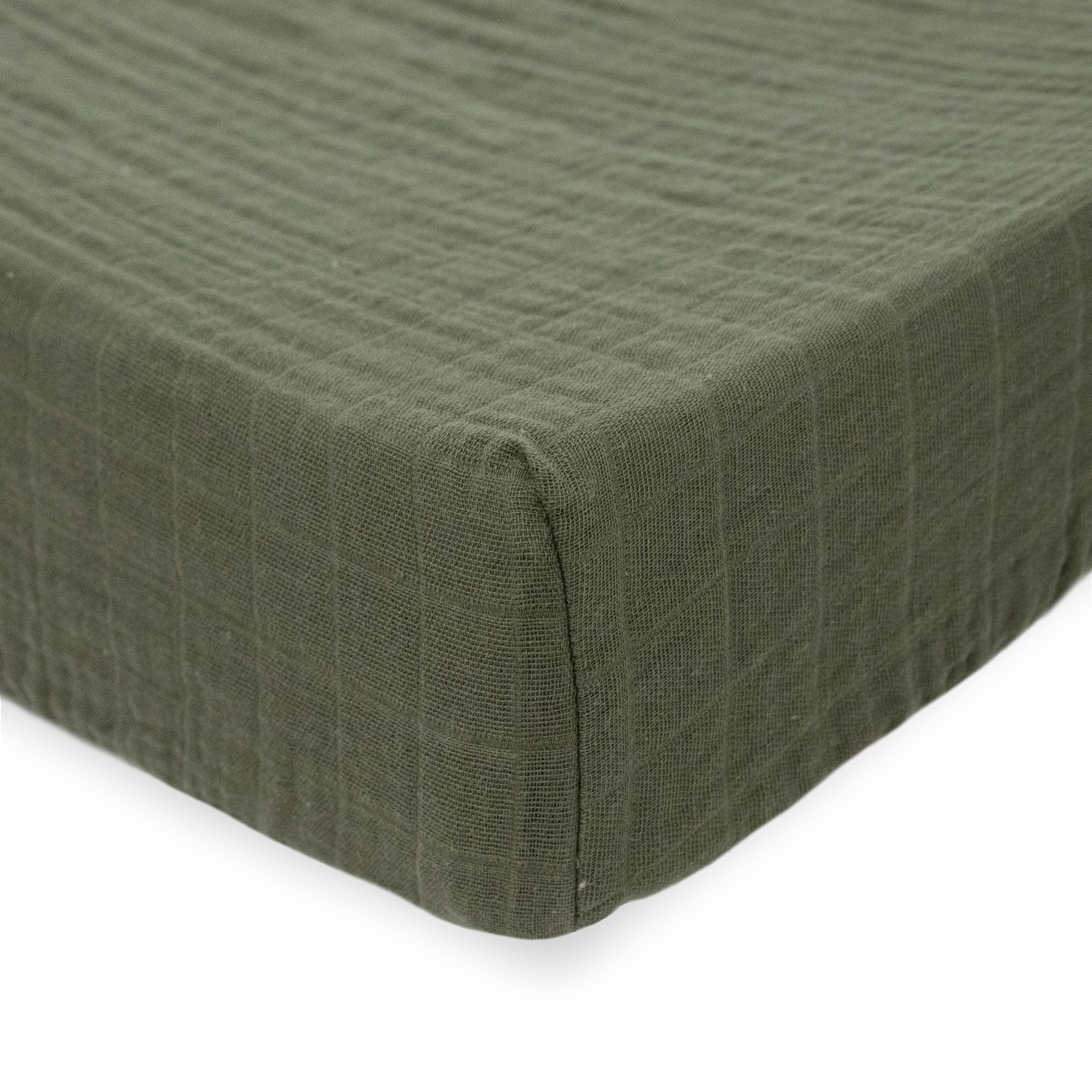 Cotton Muslin Changing Pad Cover - Fern