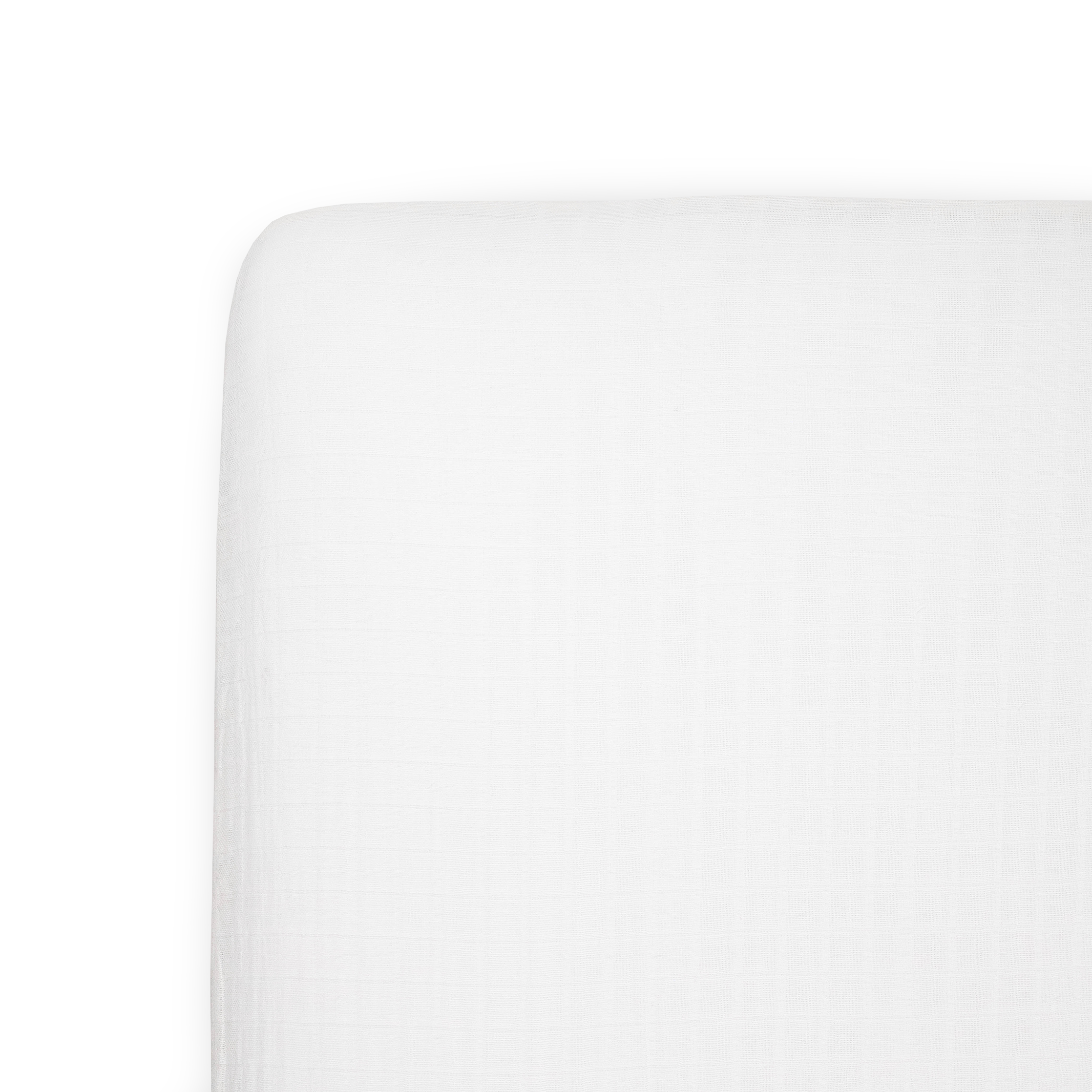 Organic Cotton Muslin Crib Sheet - White