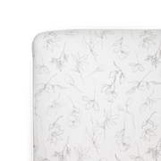 Organic Cotton Muslin Crib Sheet - Pencil Floral