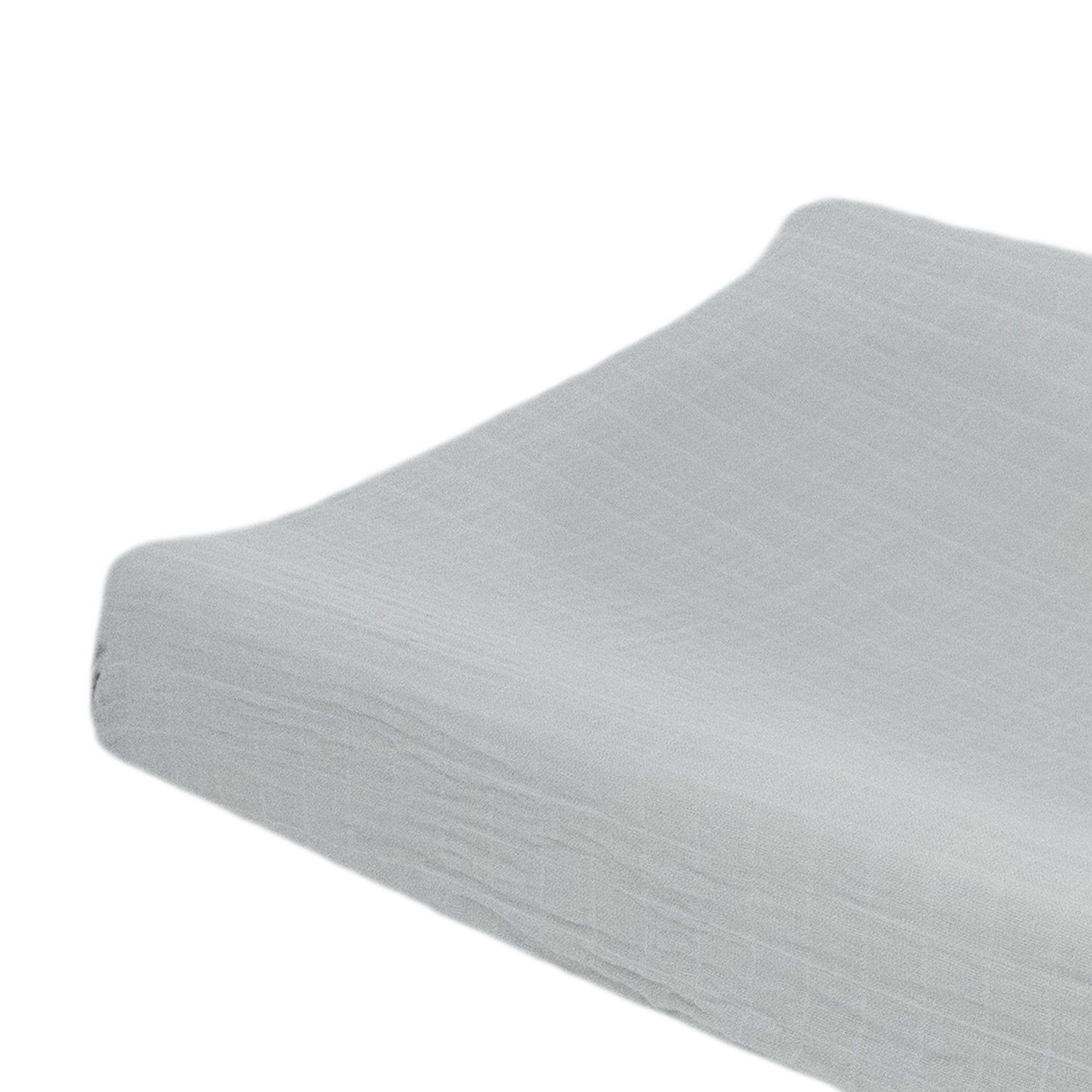 Organic Cotton Muslin Changing Pad Cover - White Sage