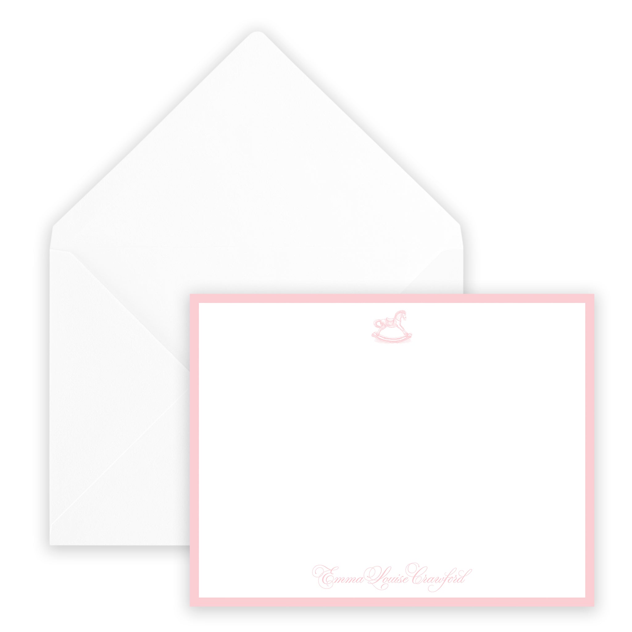 Pink Rocking Horse Notecard