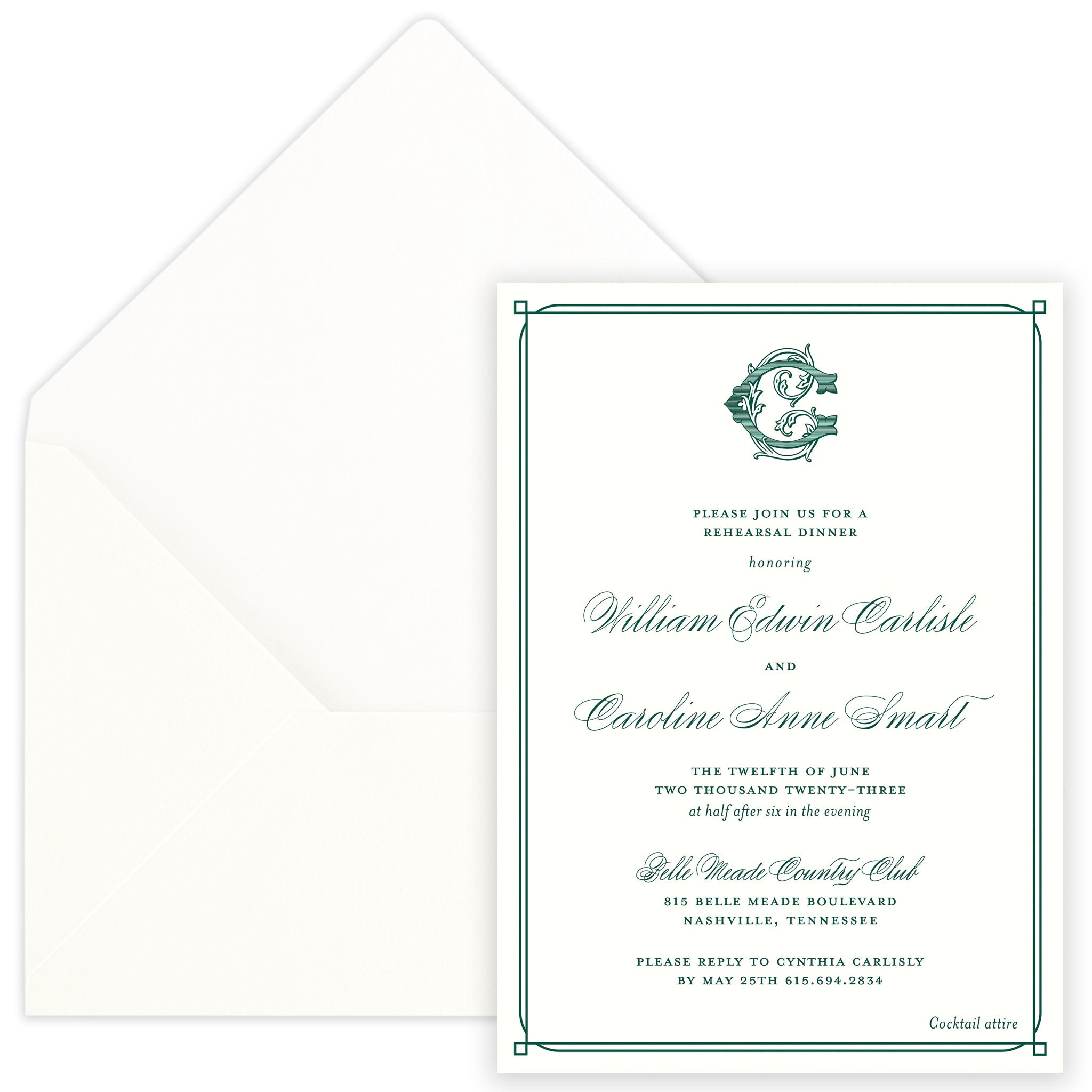 Golf Rehearsal Dinner Invitation