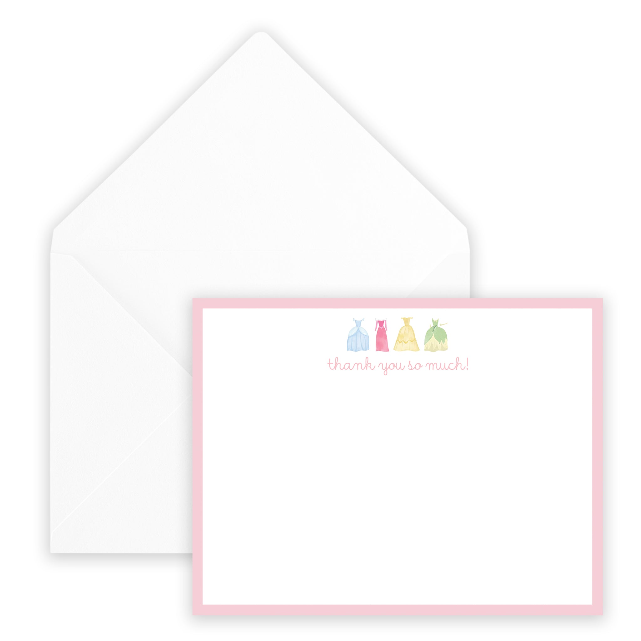 Princess Dresses Thank You Note